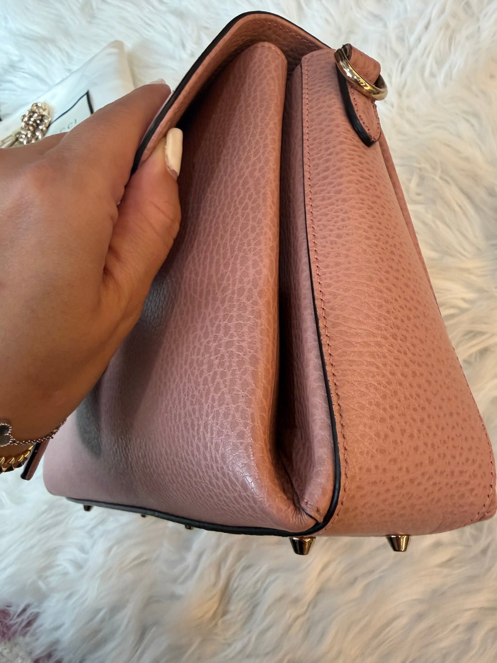 GUCCI TOP HANDLE NUDE BAG