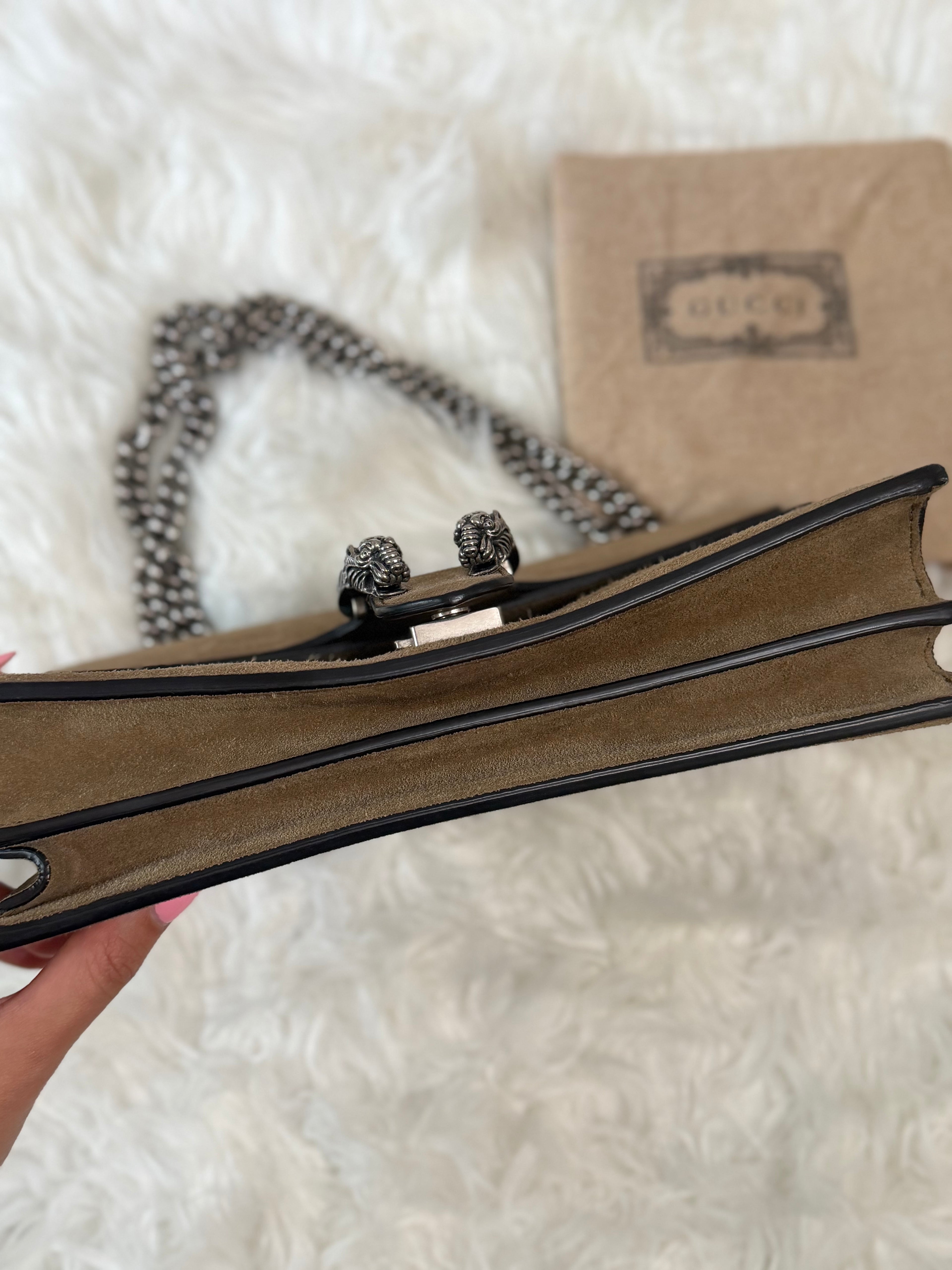 GUCCI DIONYSUS SHOULDER BAG IN SUEDE