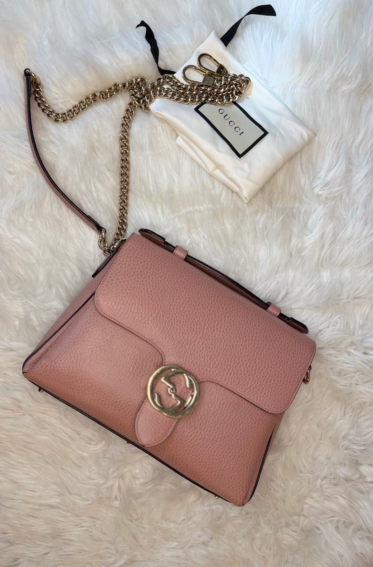 GUCCI TOP HANDLE NUDE BAG