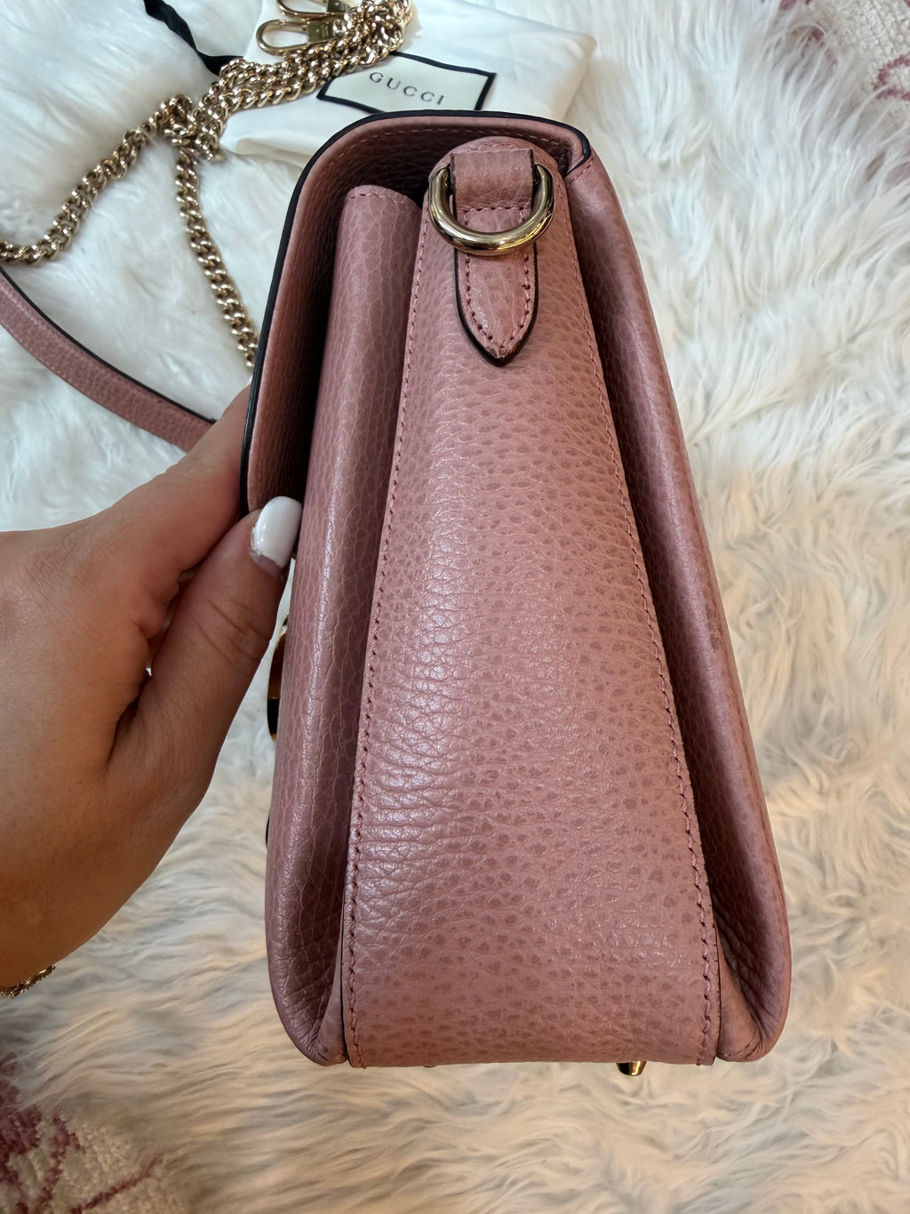 GUCCI TOP HANDLE NUDE BAG