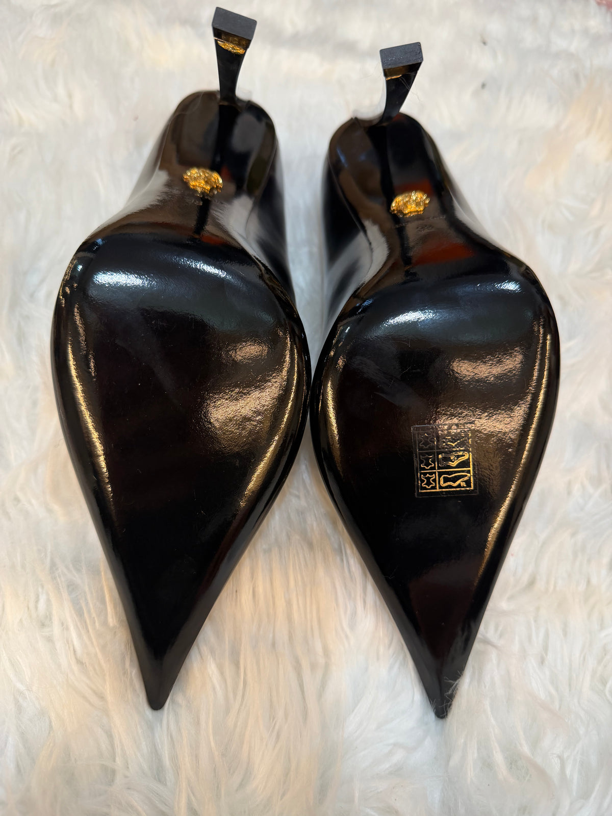 VERSACE PINPOINT LEATHER PUMP