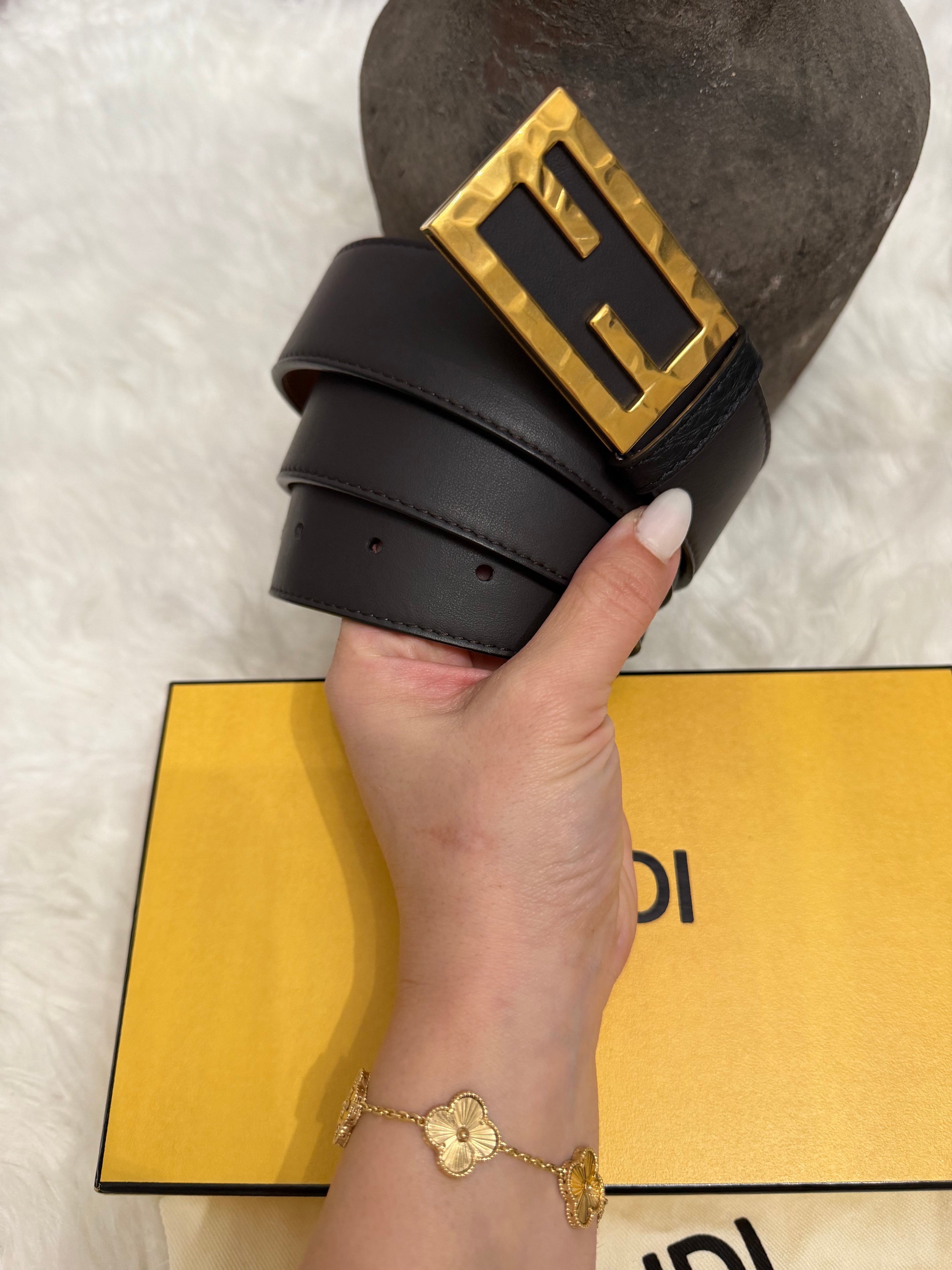 Fendi Classic belt with embossed buckle