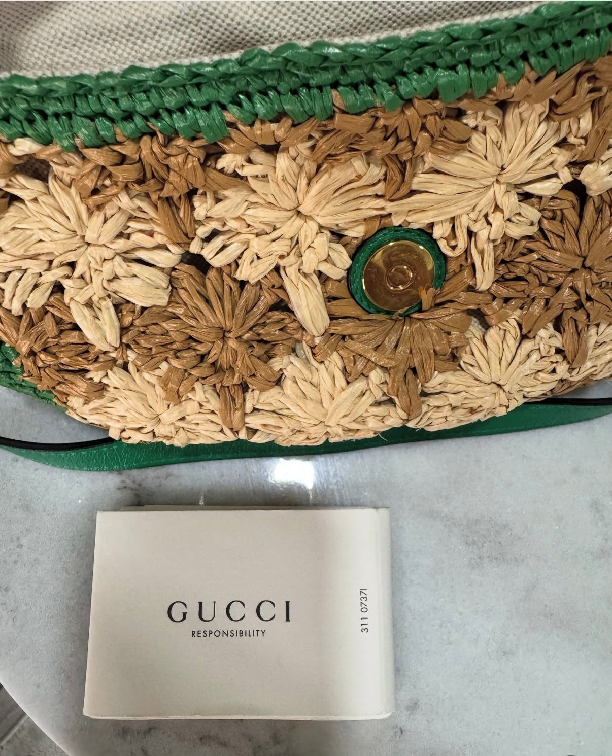 Gucci Marmont Small Bag Raffia Shoulder Bag/Crossbody
