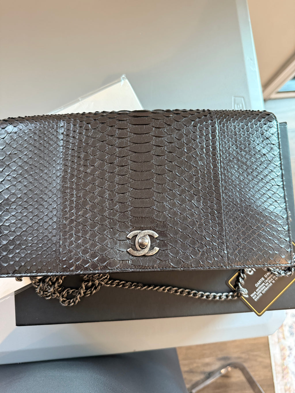 Chanel Python (Exotic) shoulder bag