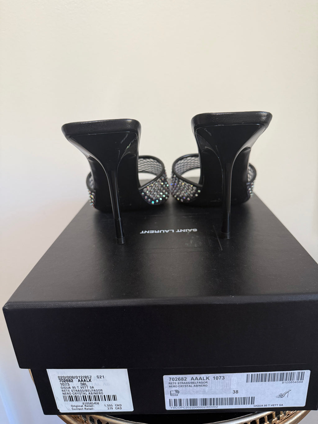 SAINT LAURENT PVC CRYSTAL SLIDES