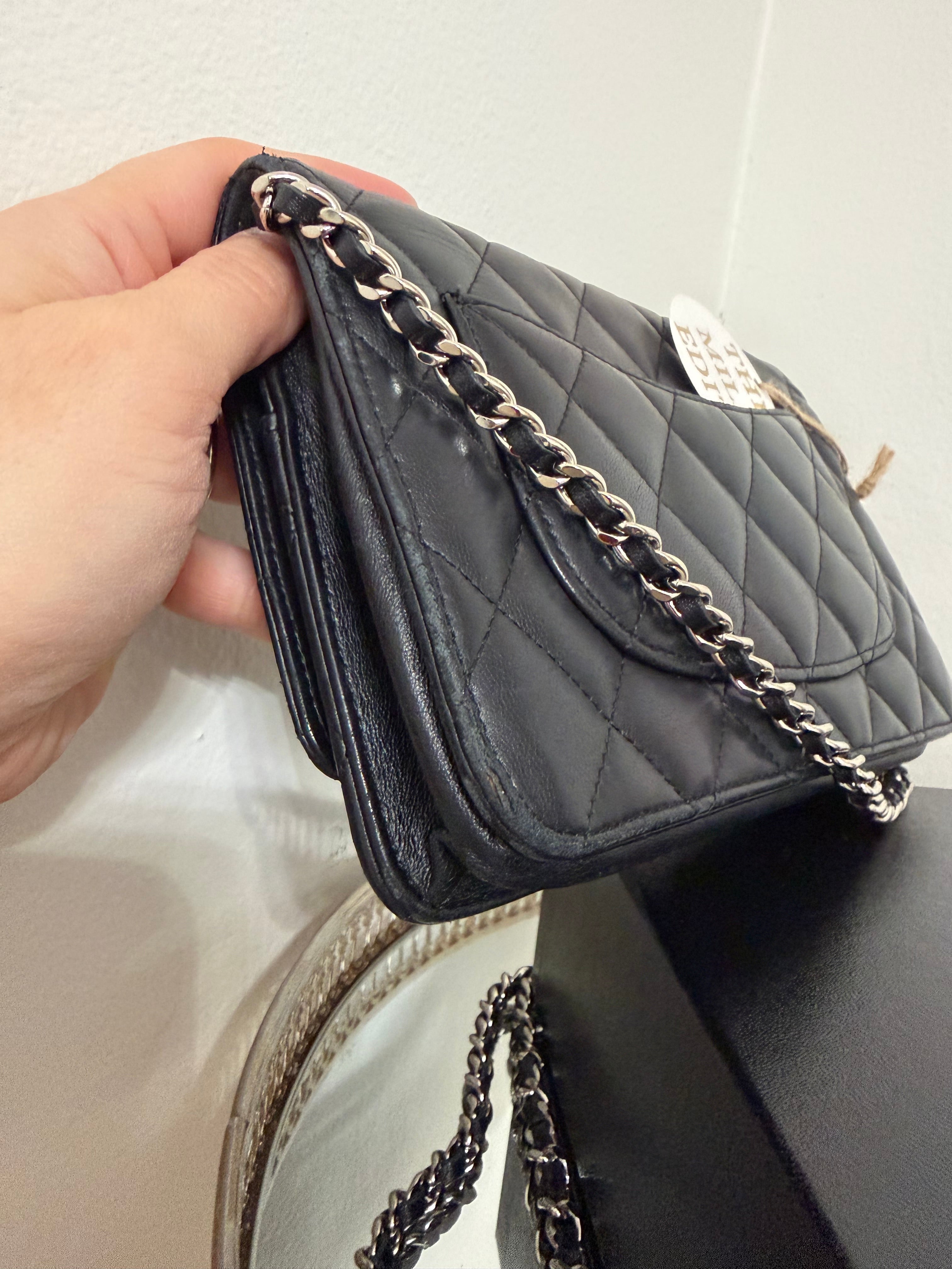 CHANEL LAMBSKIN WALLET ON CHAIN