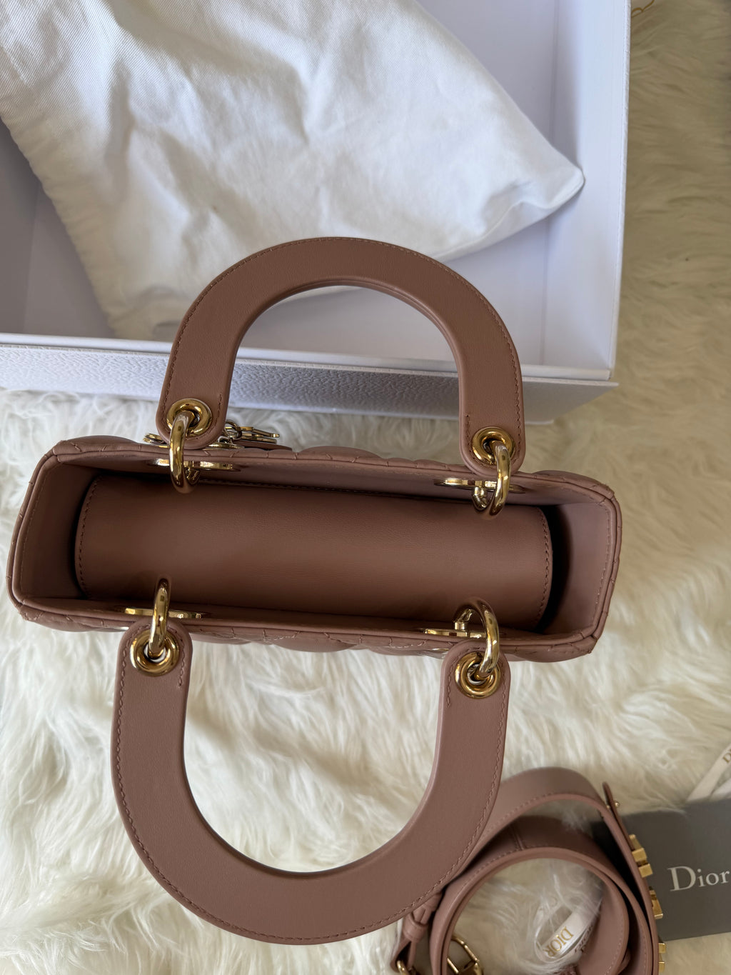 CHRISTIAN DIOR MY LADY D LAMBSKIN CANNAGE WITH LUCKY BADGES