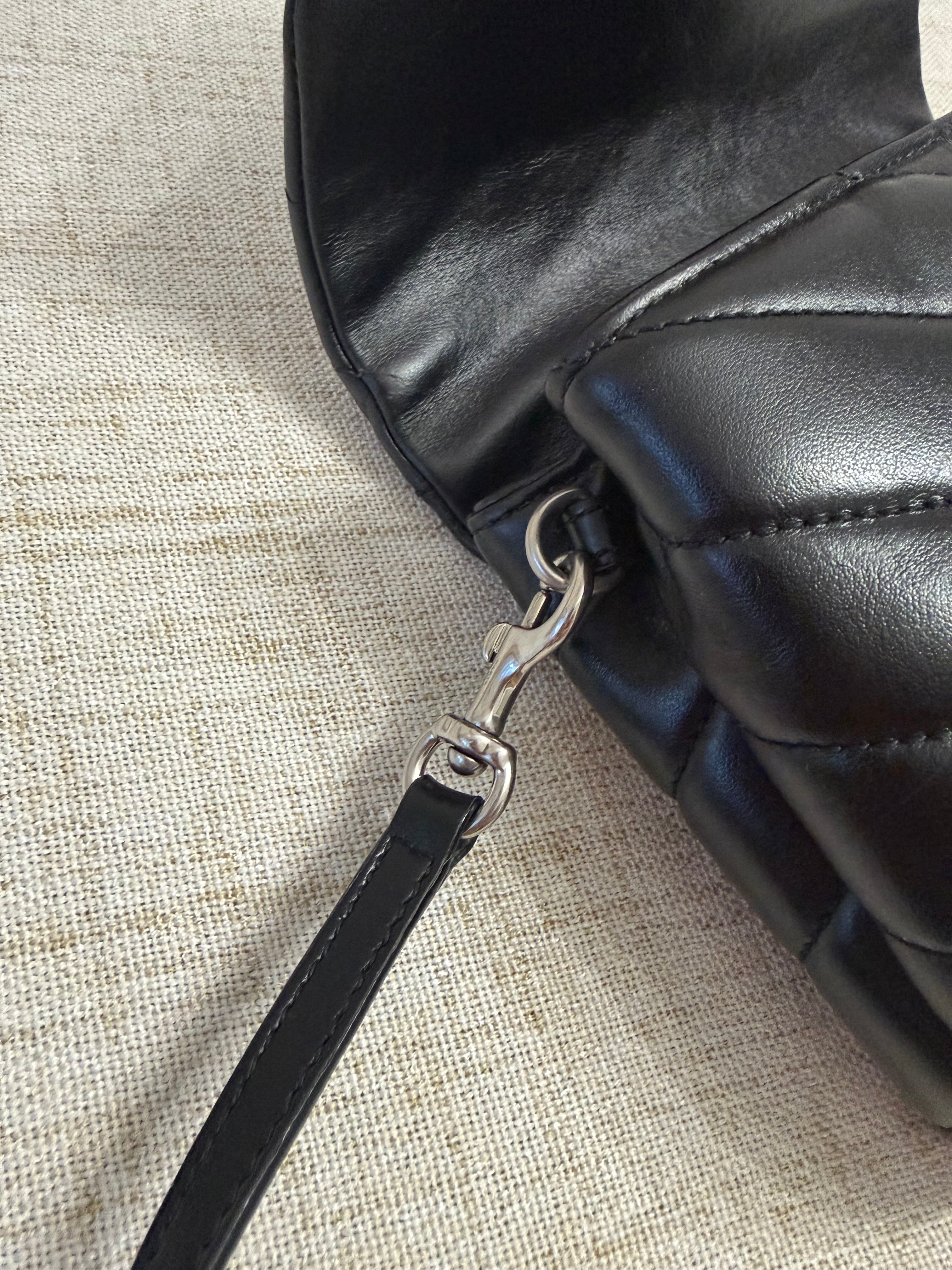 SAINT LAURENT Toy Loulou Calfskin Y Quilted Monogram Crossbody Bag