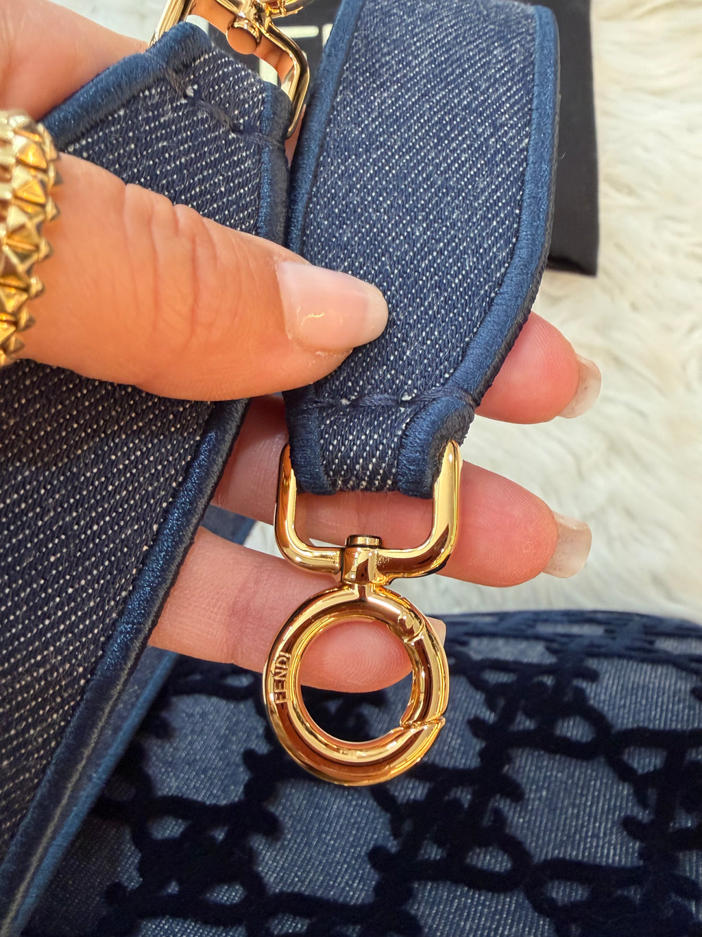 FENDI FIRST MEDIUM DENIM BAG