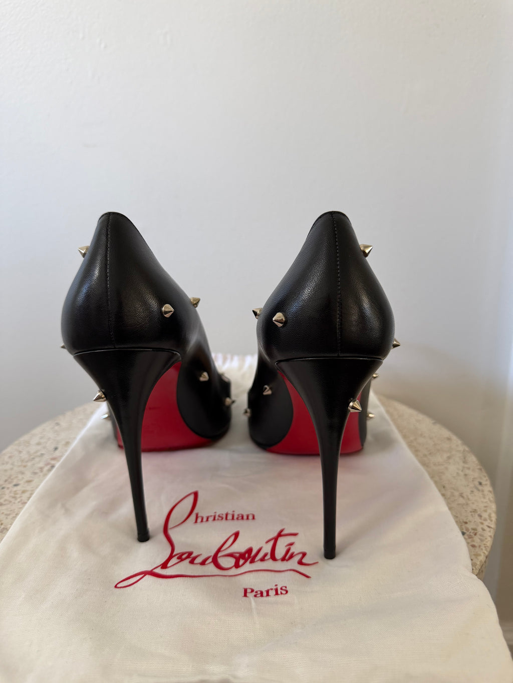 Christian Louboutin Spike Leather Pumps