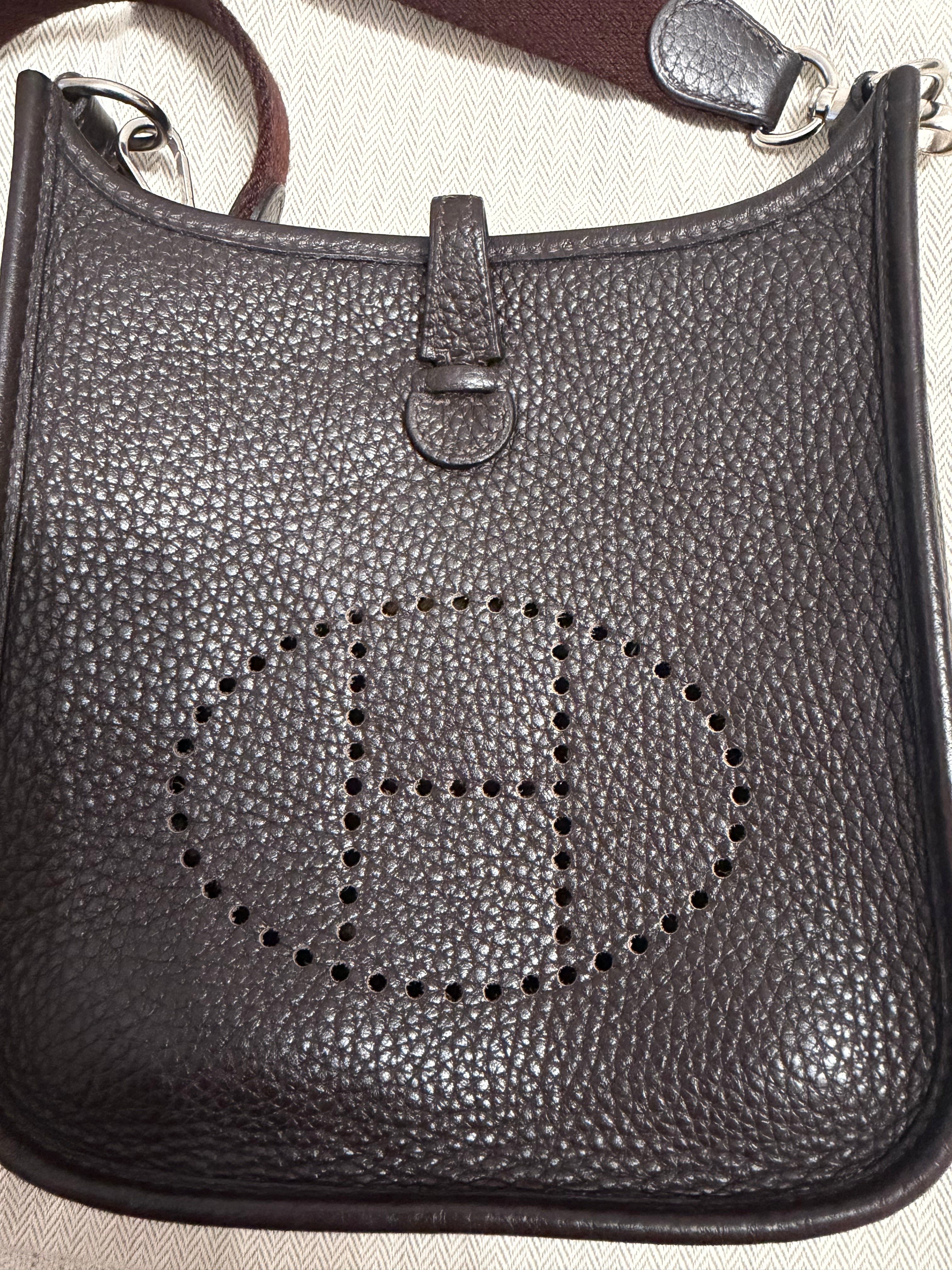 HERMES EVELYNE BAG CLEMENCE TPM BAG WITH LONG STRAP