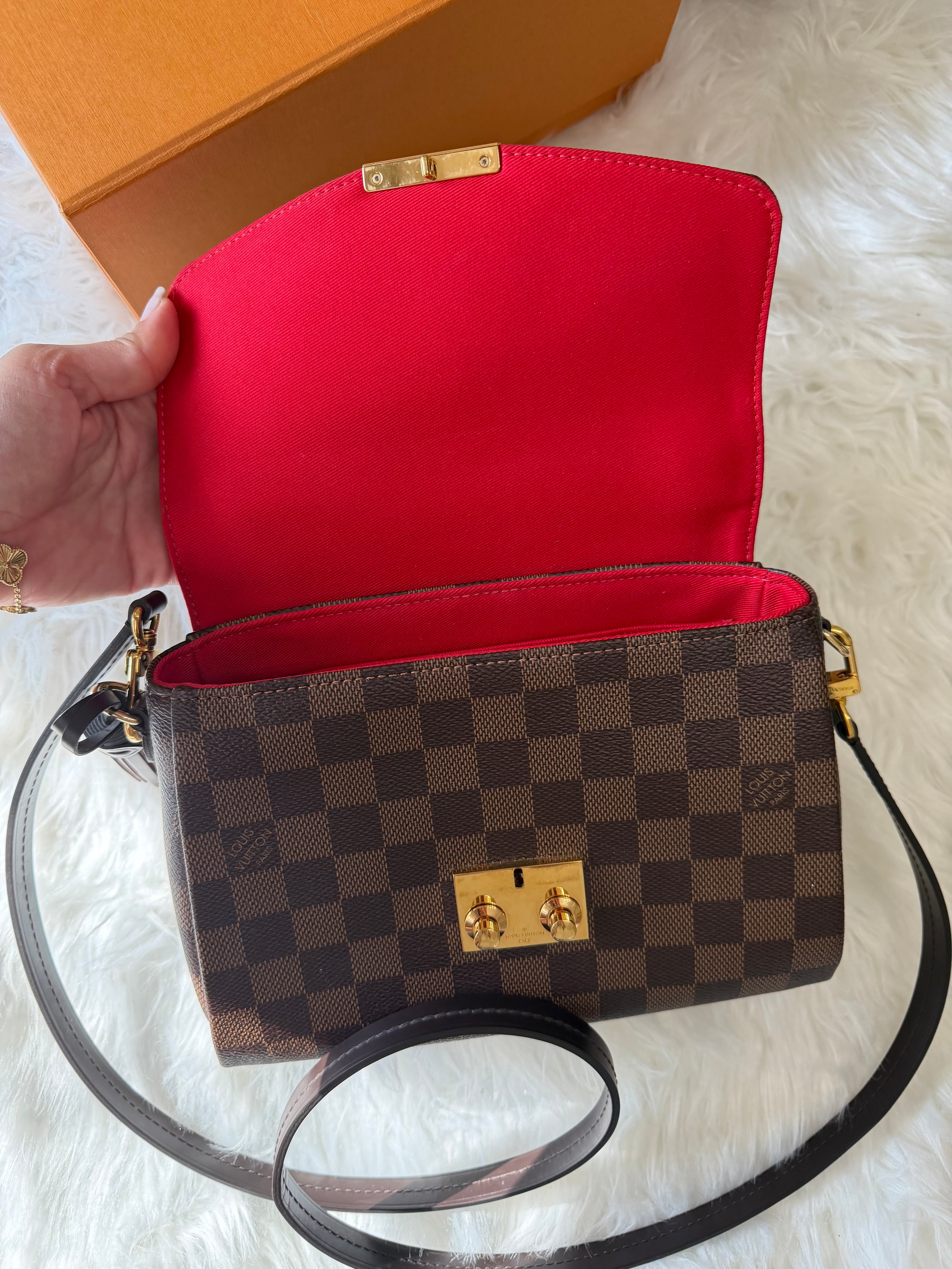 LOUIS VUITTON CROISETTE DAMIER EBENE SHOULDER BAG
