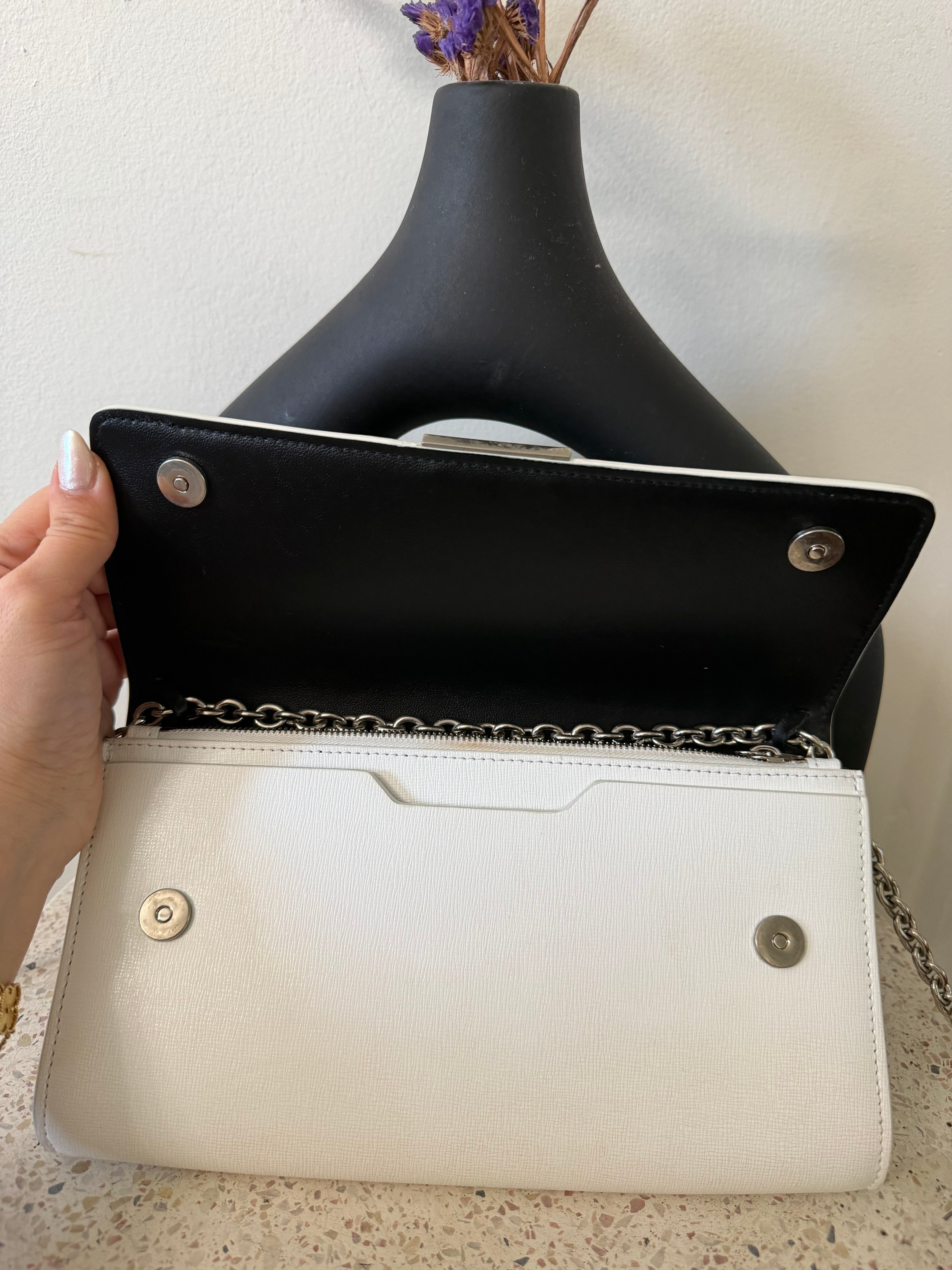 OFF-WHITE DIAG BINDER CLIP BAG