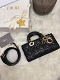 DIOR LADY D-JOY CANNAGE LEATHER BAG