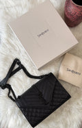 SAINT LAURENT MEDIUM ENVELOPE BAG QUILTED GRAIN LEATHER