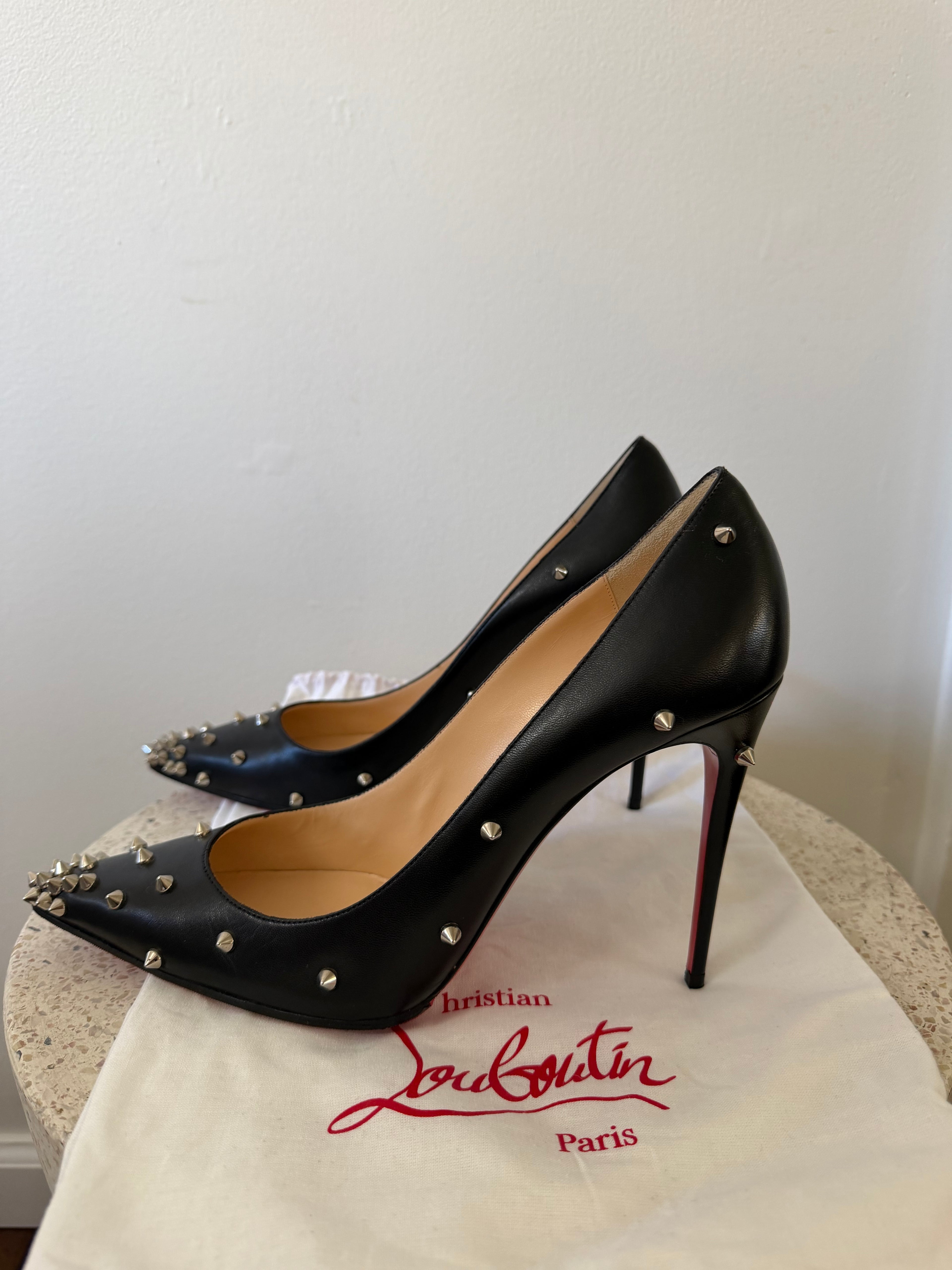Christian Louboutin Spike Leather Pumps
