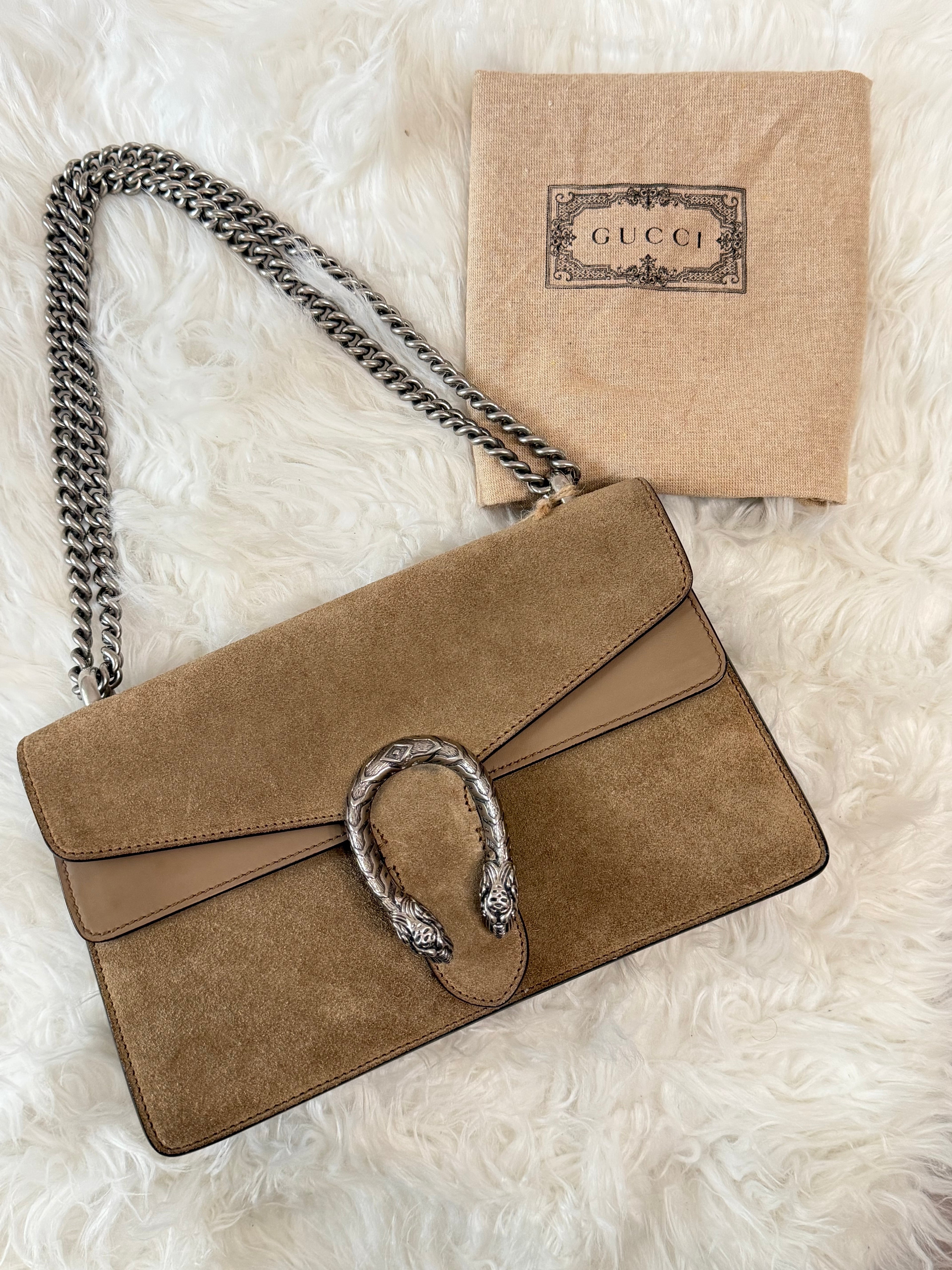 GUCCI DIONYSUS SHOULDER BAG IN SUEDE