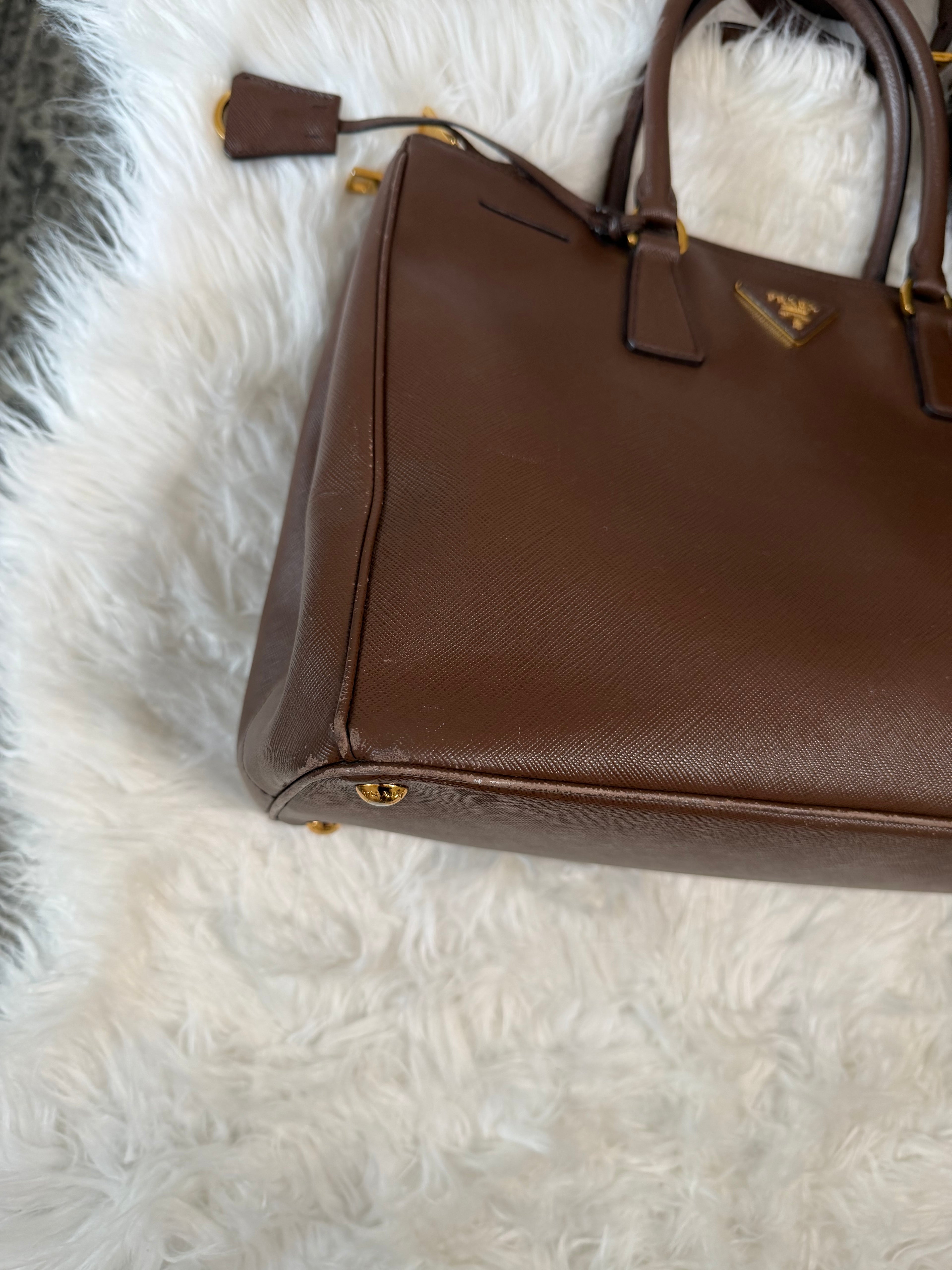 PRADA LARGE DOUBLE ZIP TOTE SAFFIANO BAG