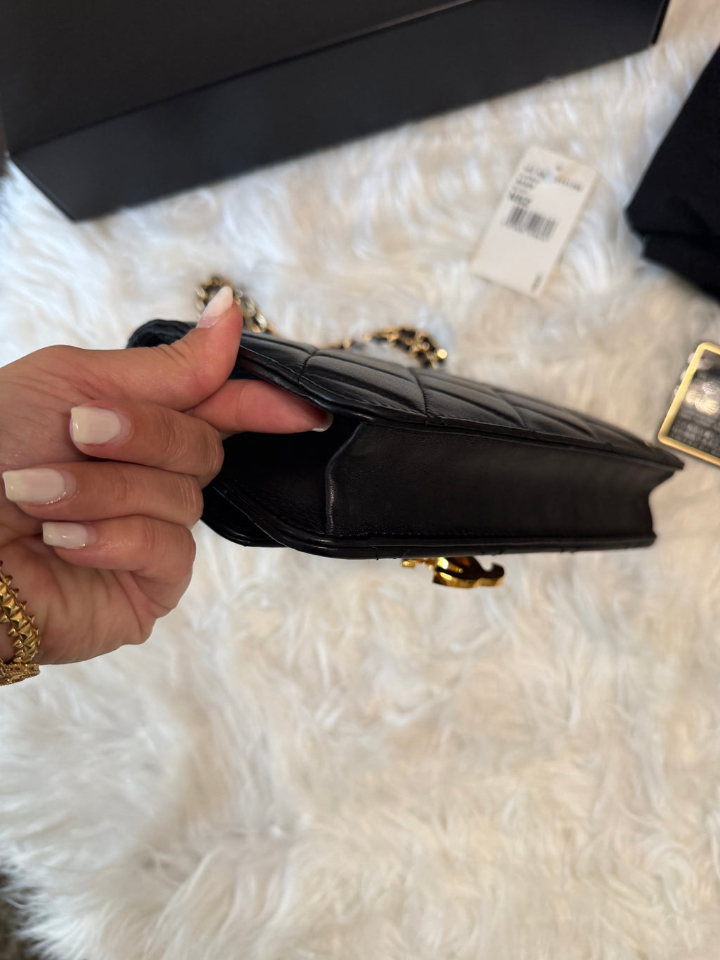 CHANEL QUILTED GOLD TURNLOCK LAMBSKIN WOC