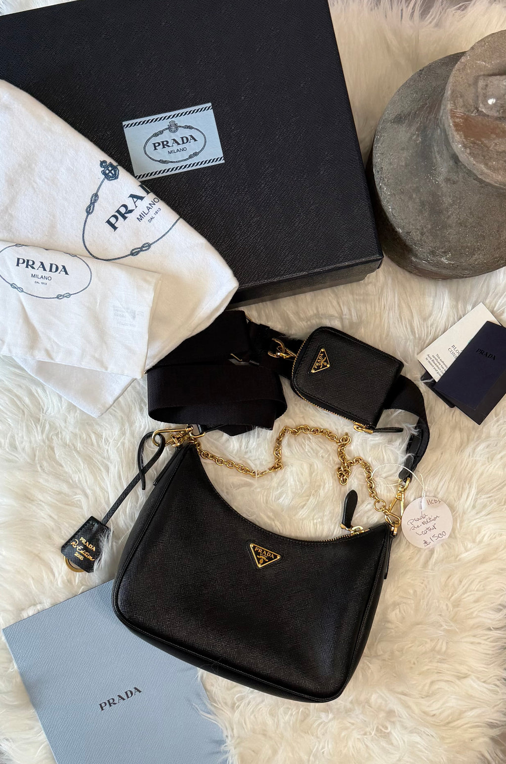 PRADA RE-EDITION SAFFIANO LEATHER BAG