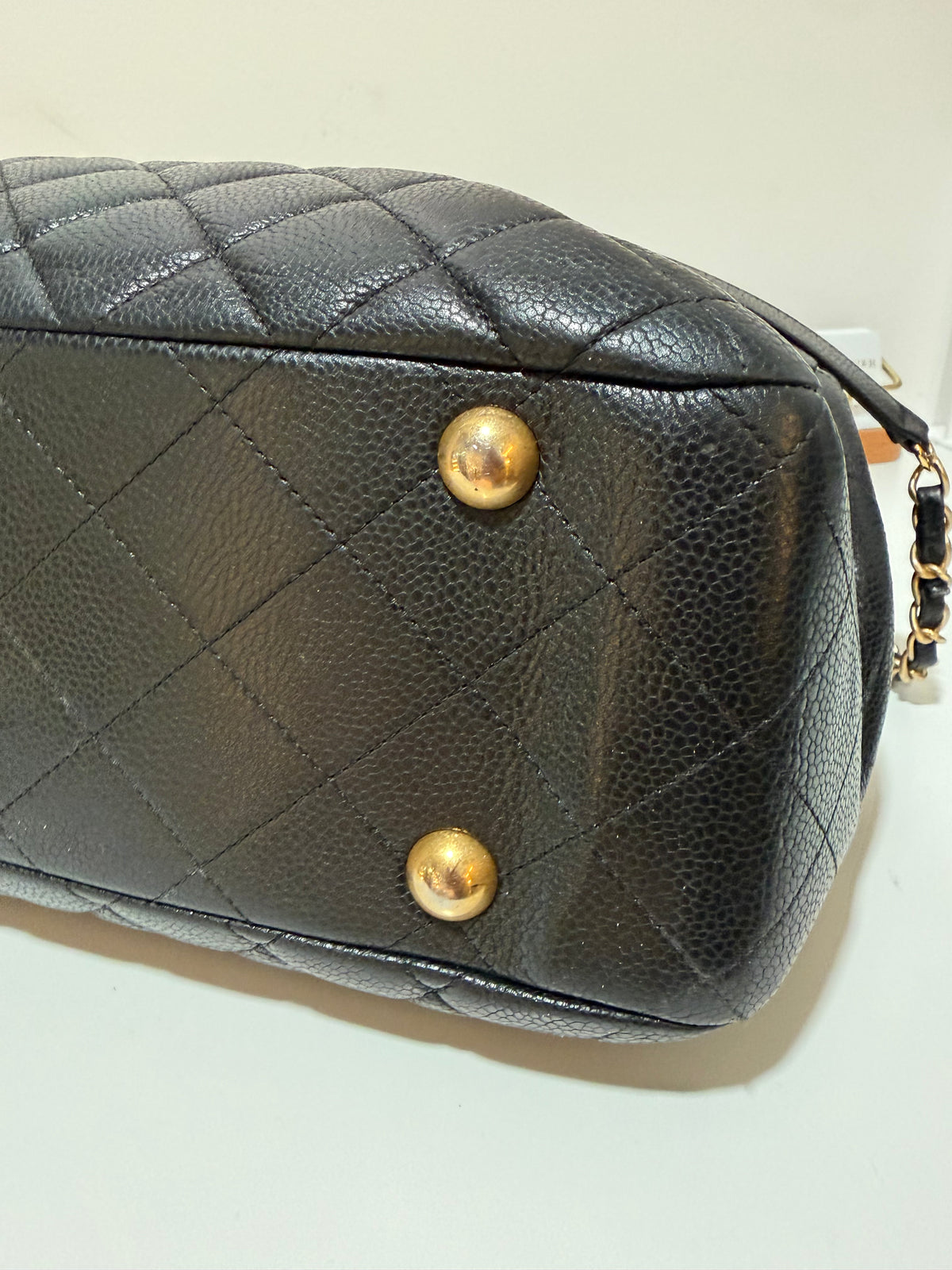 CHANEL QUILTED CAVIAR LEATHER FLAP TOTE BAG