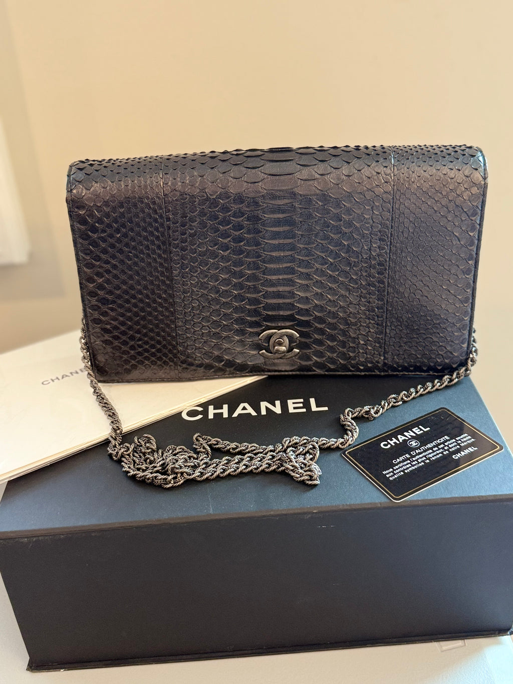 Chanel Python (Exotic) shoulder bag