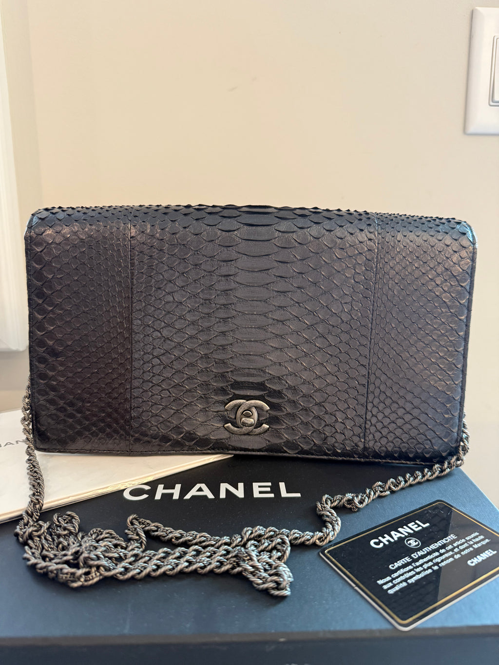 Chanel Python (Exotic) shoulder bag