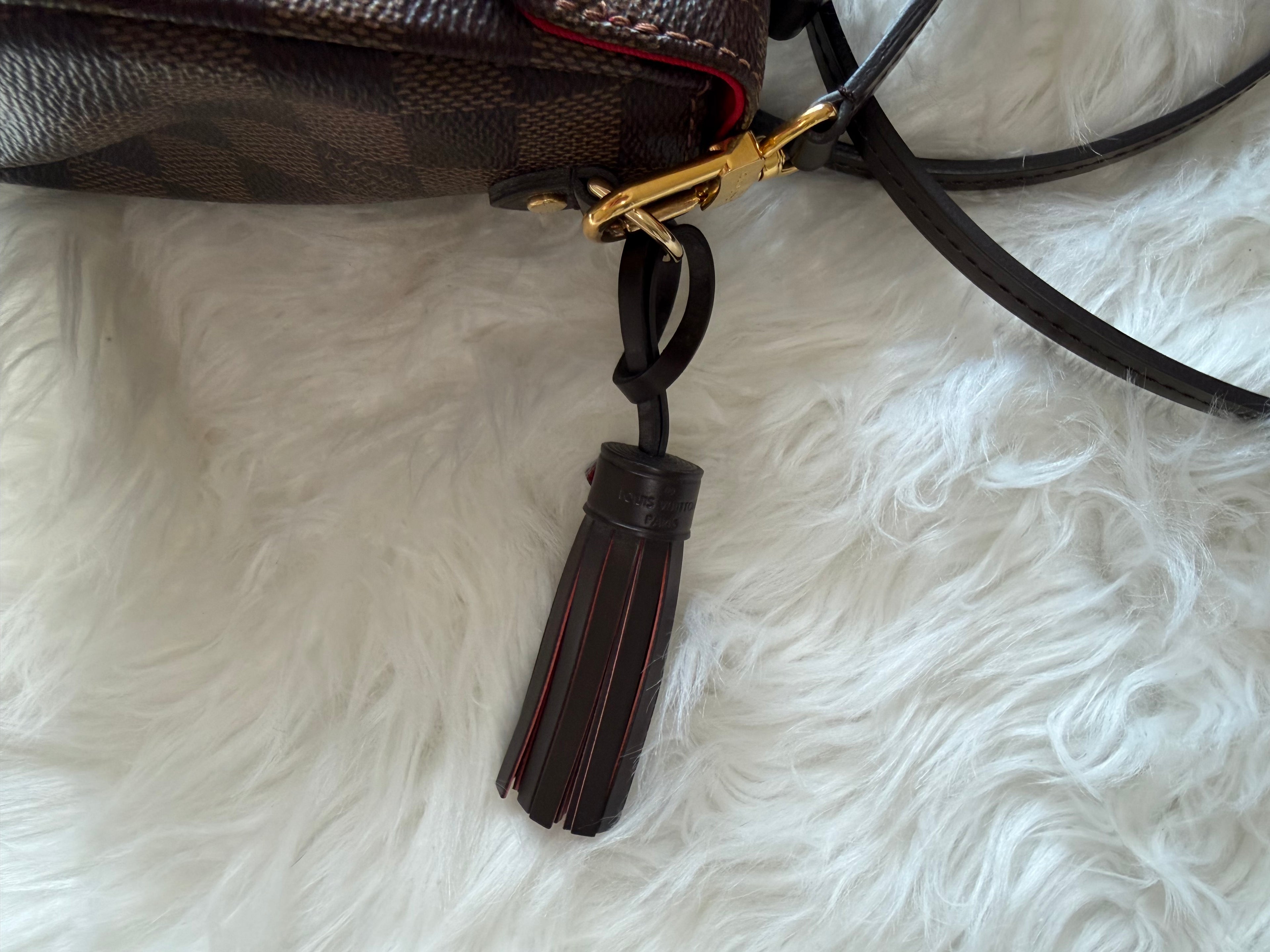 LOUIS VUITTON CROISETTE DAMIER EBENE SHOULDER BAG