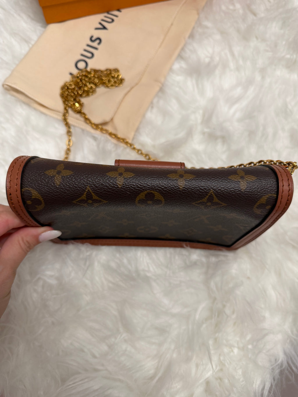 LOUIS VUITTON MONOGRAM DAUPHINE WALLET ON CHAIN