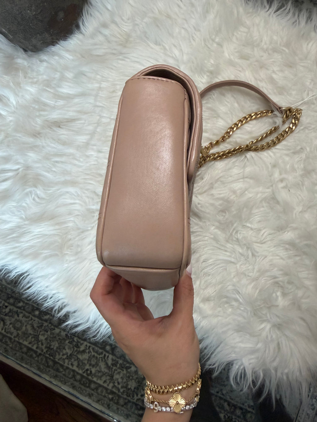 PRADA NAPPA GAUFRE LAMBSKIN BAG WITH GHW