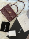 CHANEL MEDIUM TRENDY TOP HANDLE LAMBSKIN LEATHER