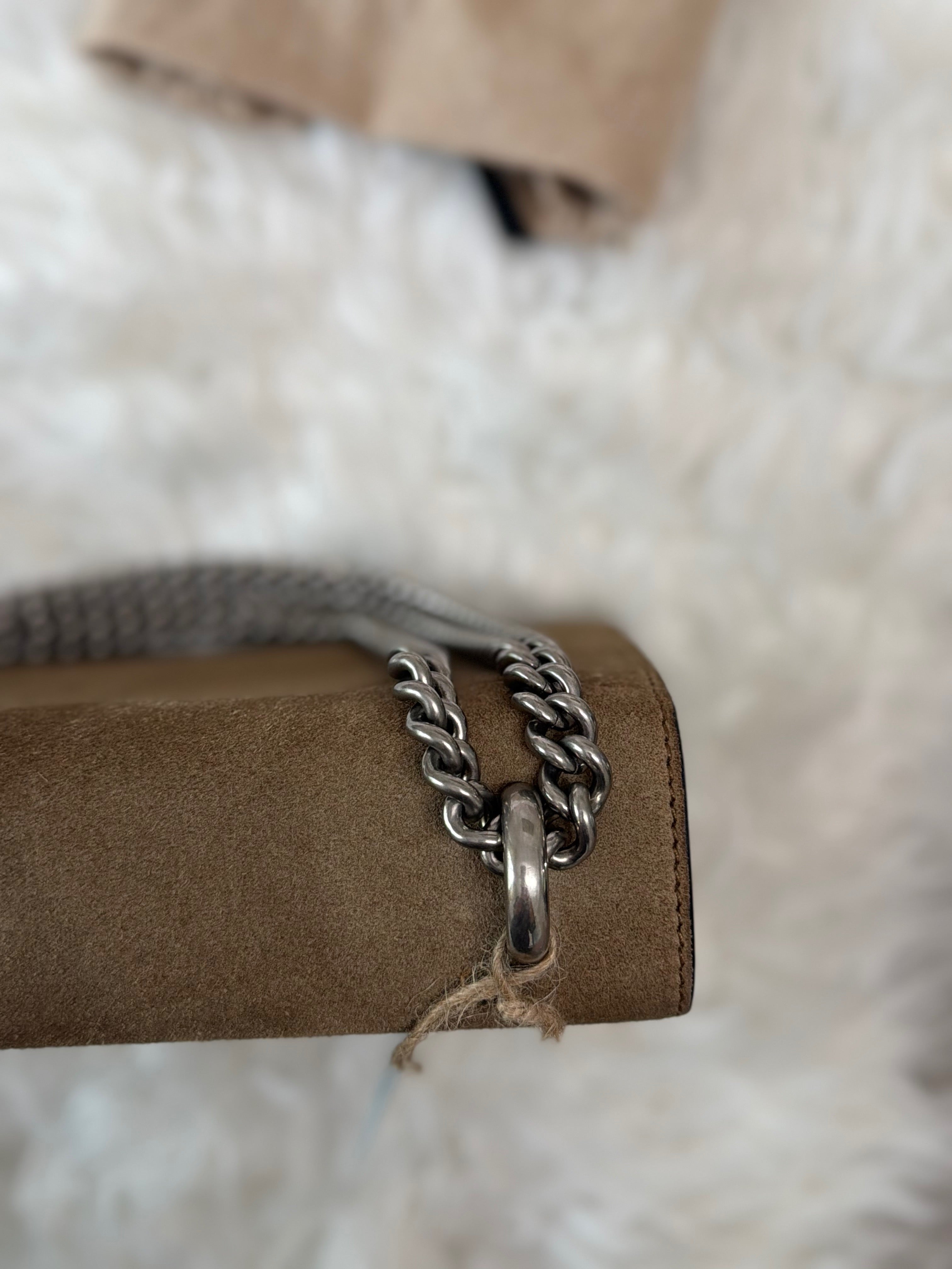 GUCCI DIONYSUS SHOULDER BAG IN SUEDE