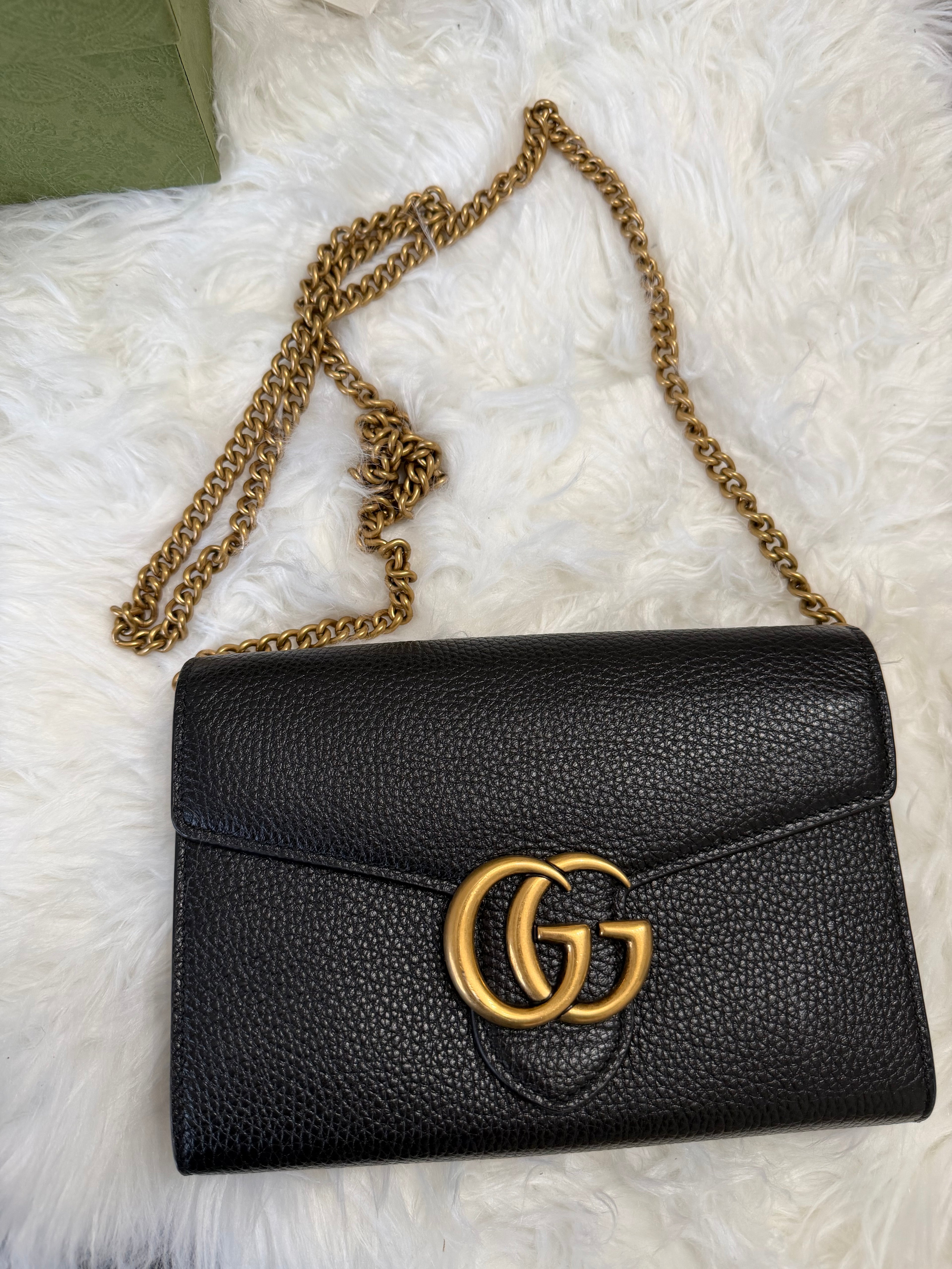 GUCCI MARMONT WALLET ON CHAIN
