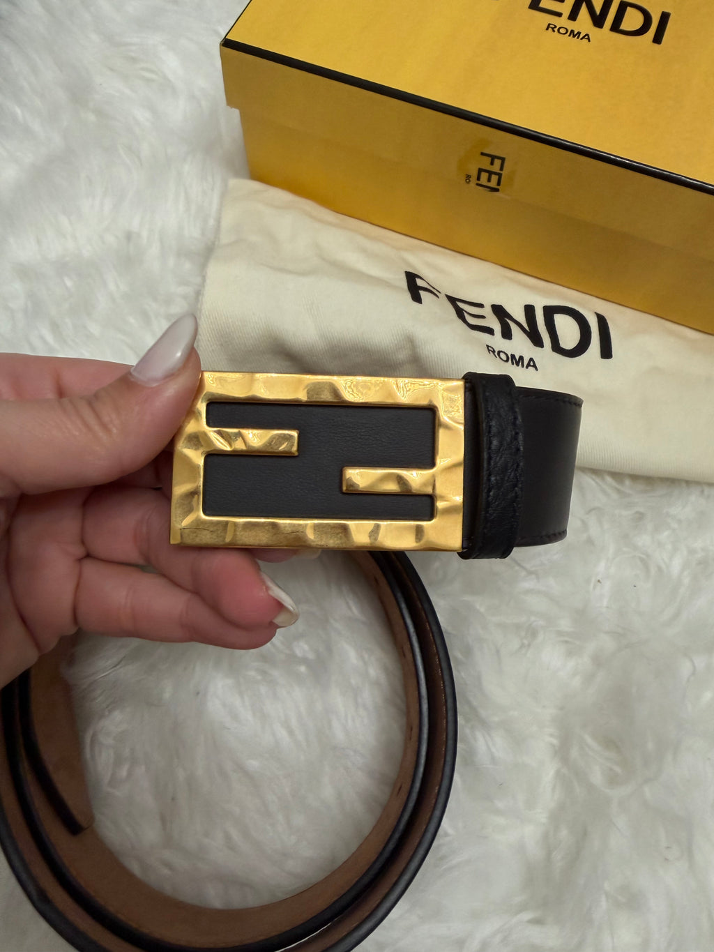Fendi Classic belt with embossed buckle