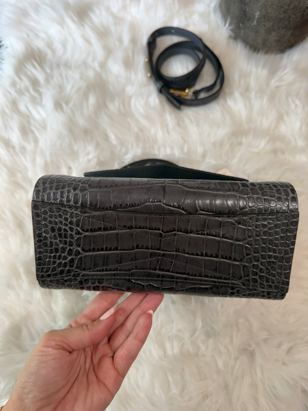 Authentic New GIVENCHY EDEN MINI CROC Embossed BAG