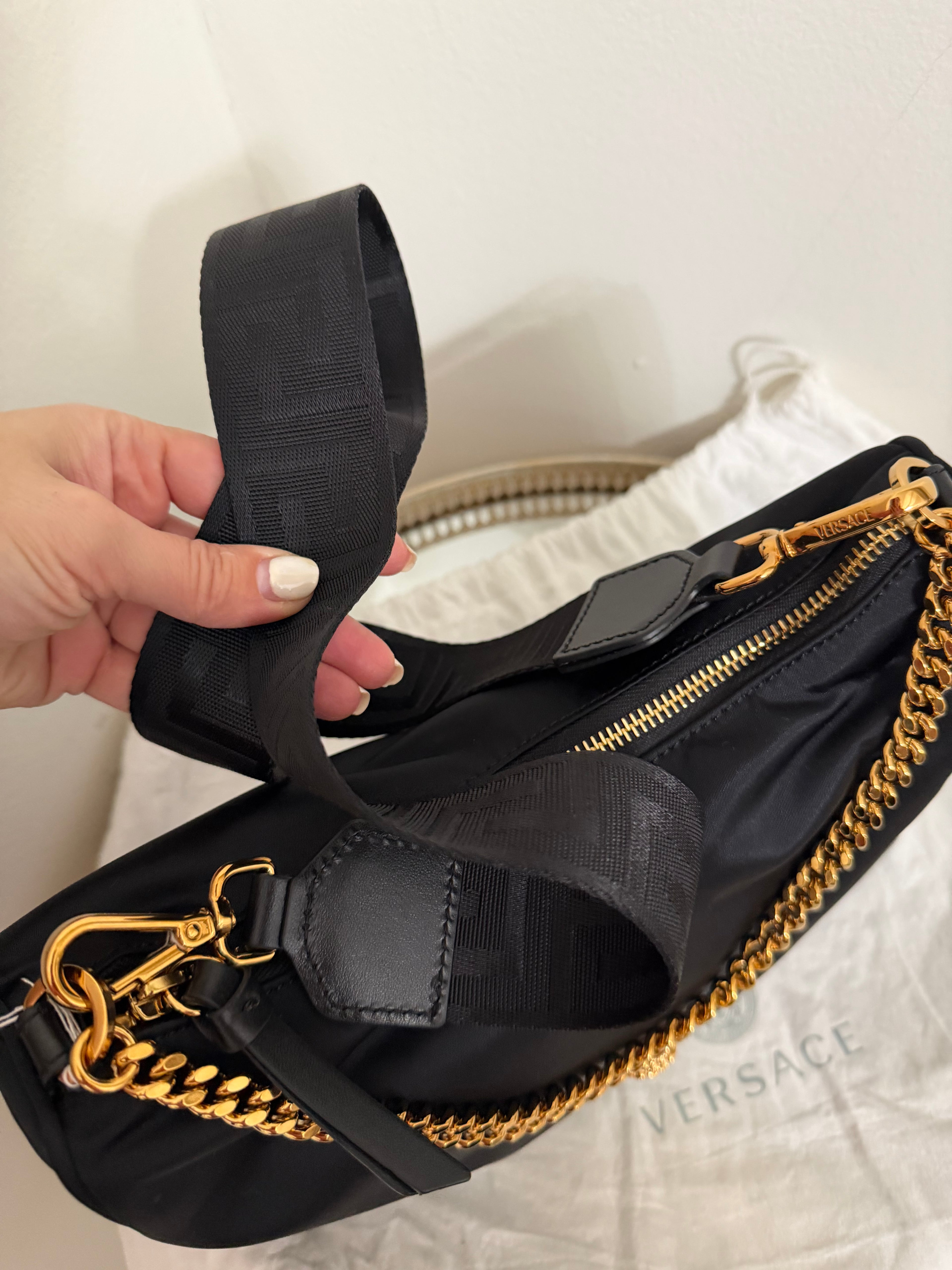 Versace Nylon Tribute Medium bag