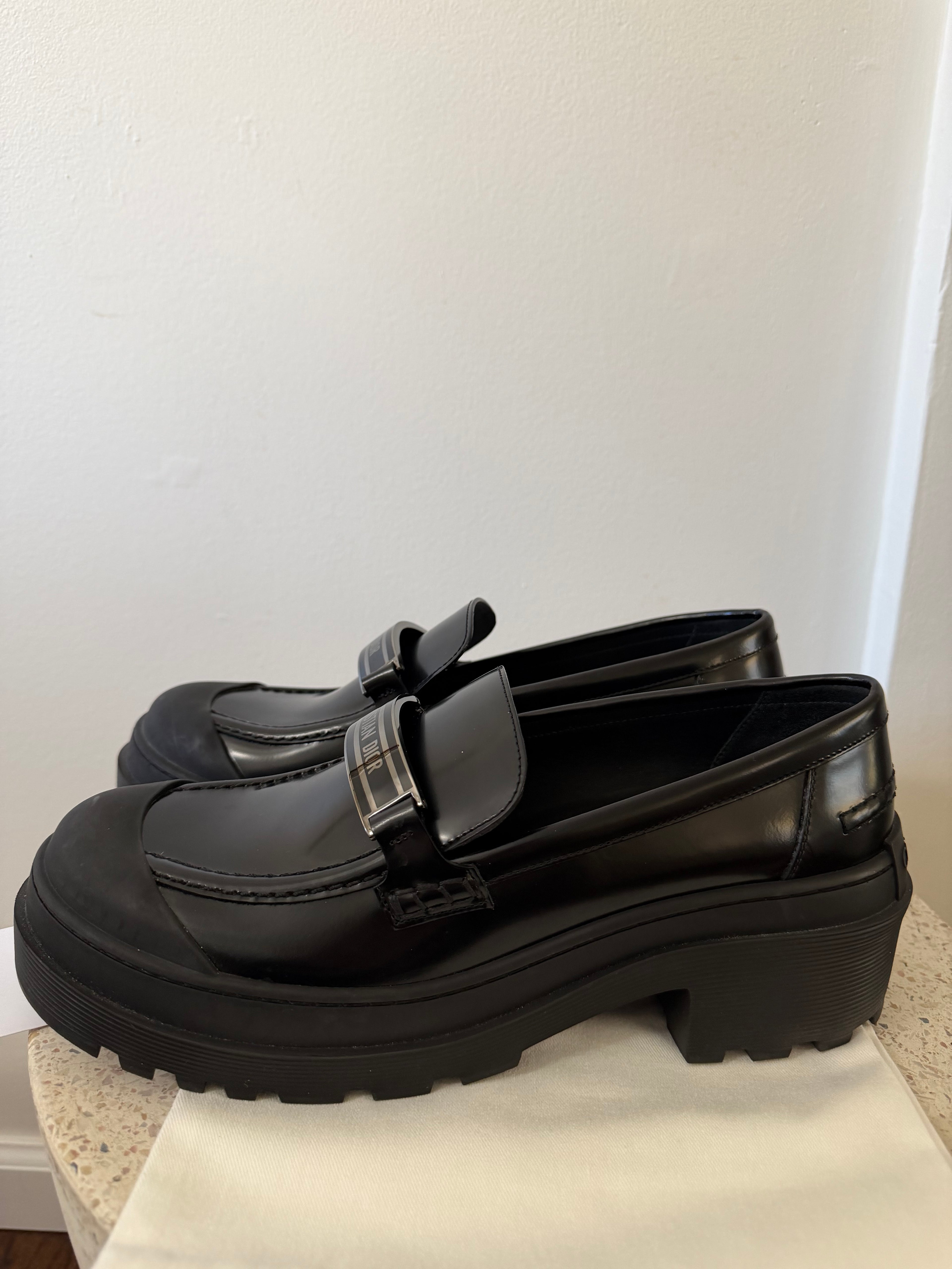 Christian Dior CalfSkin Code Lug Platform Loafer
