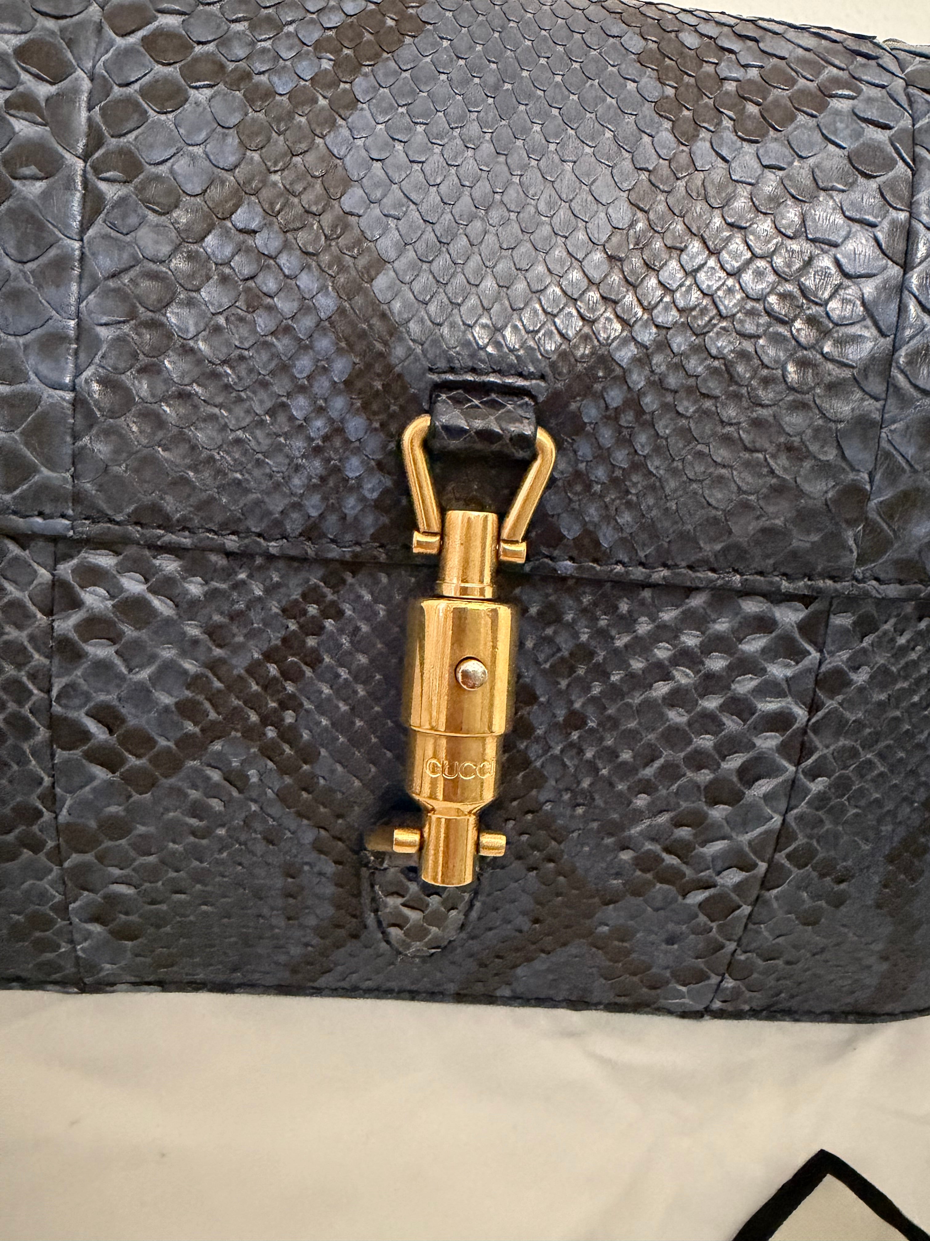 Gucci JACKIE PYTHON MEDIUM BAG