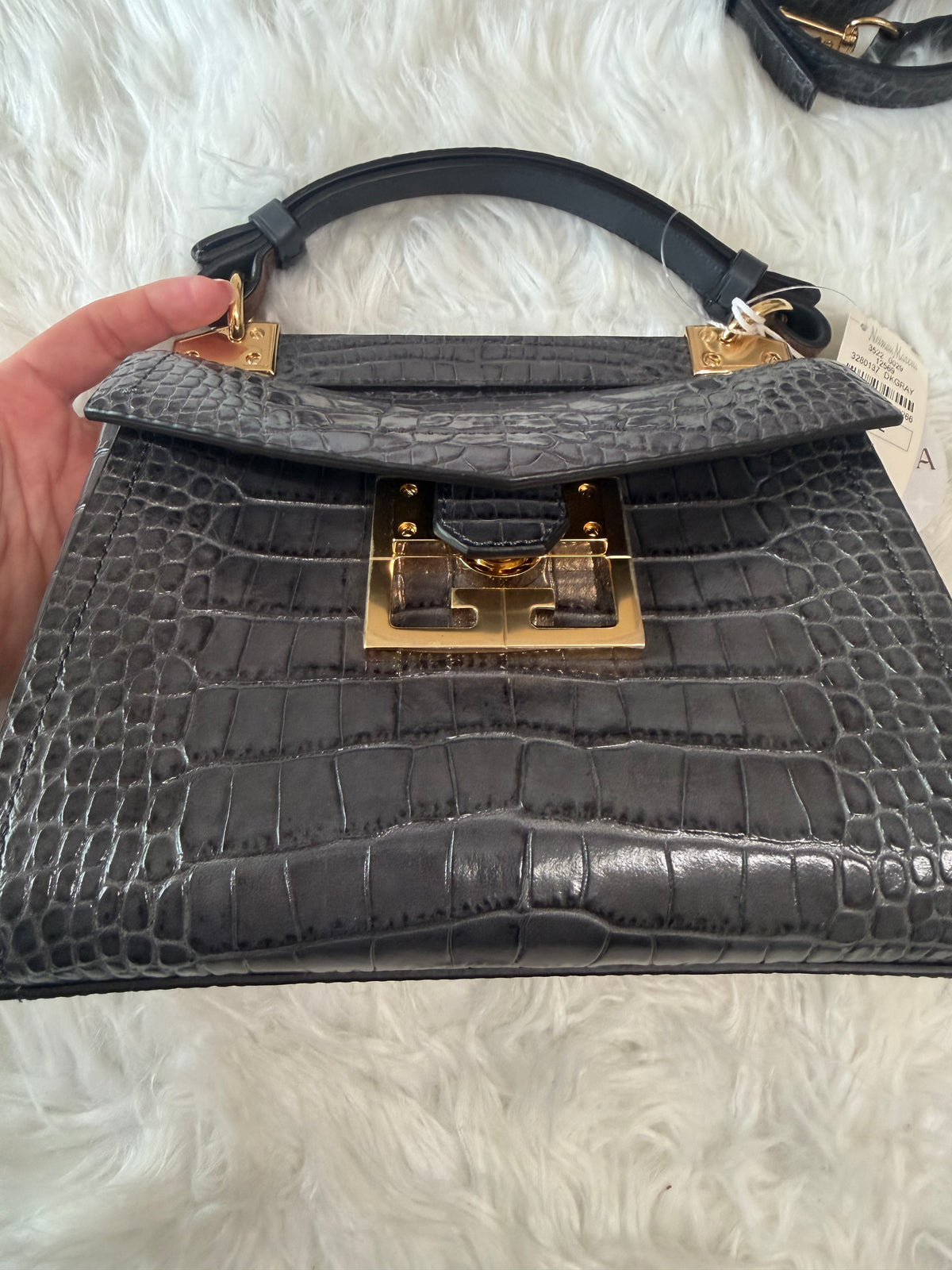 Authentic New GIVENCHY EDEN MINI CROC Embossed BAG