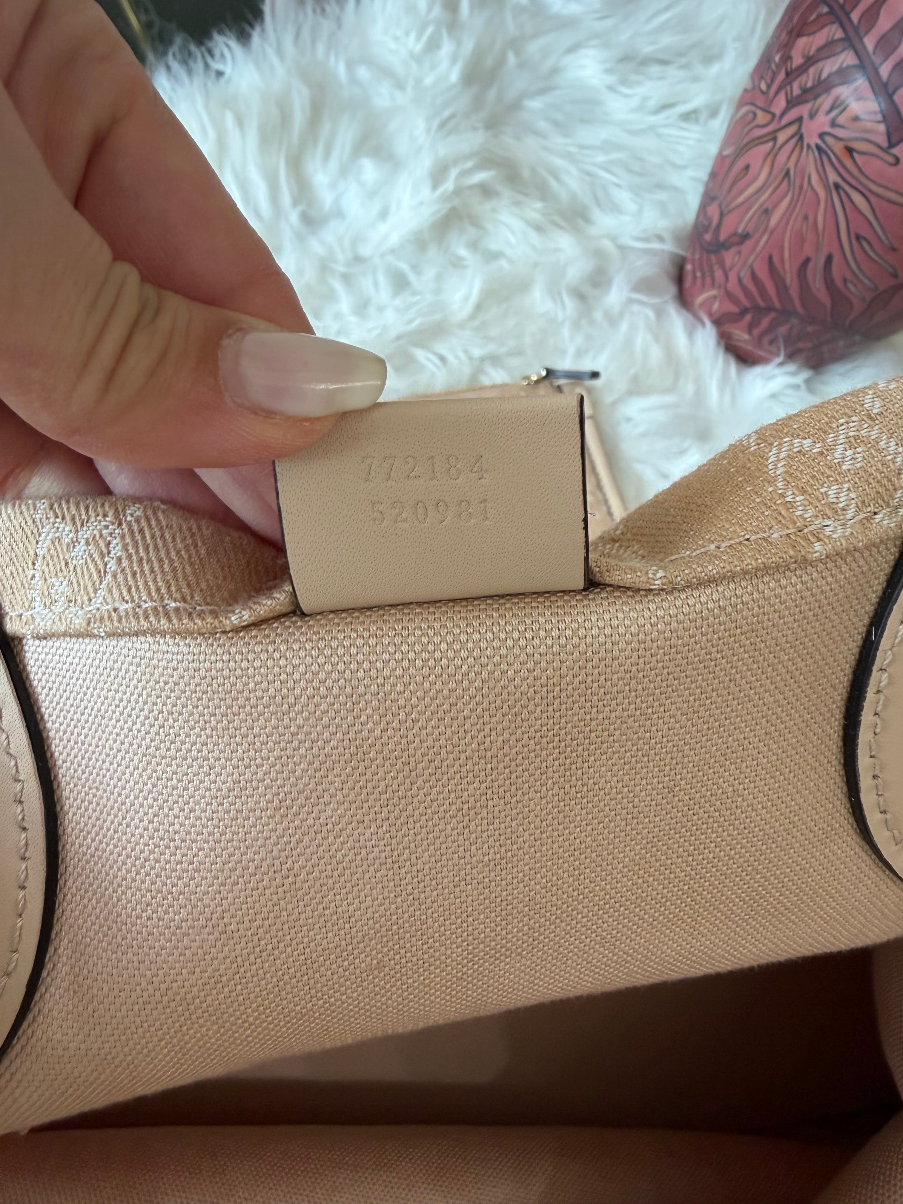 GUCCI DENIM OPHEDIA GG TOTE BAG LARGE