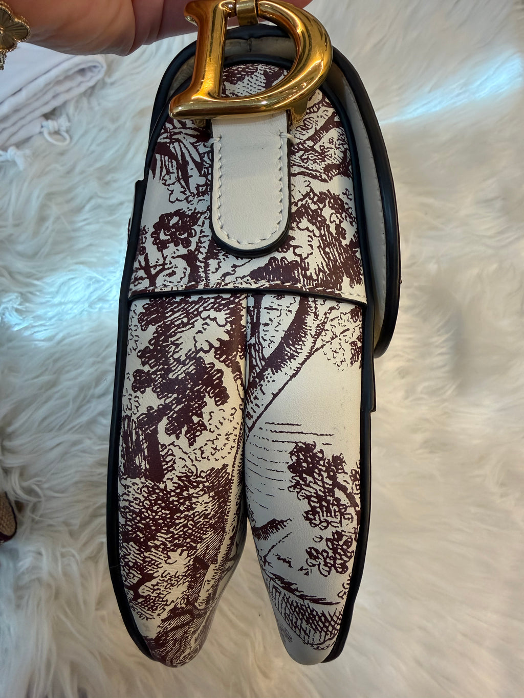 DIOR MEDIUM SADDLE TOILE DE JOUR TIGER EMBROIDERED CALFSKIN