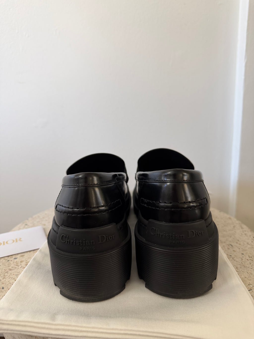 Christian Dior CalfSkin Code Lug Platform Loafer