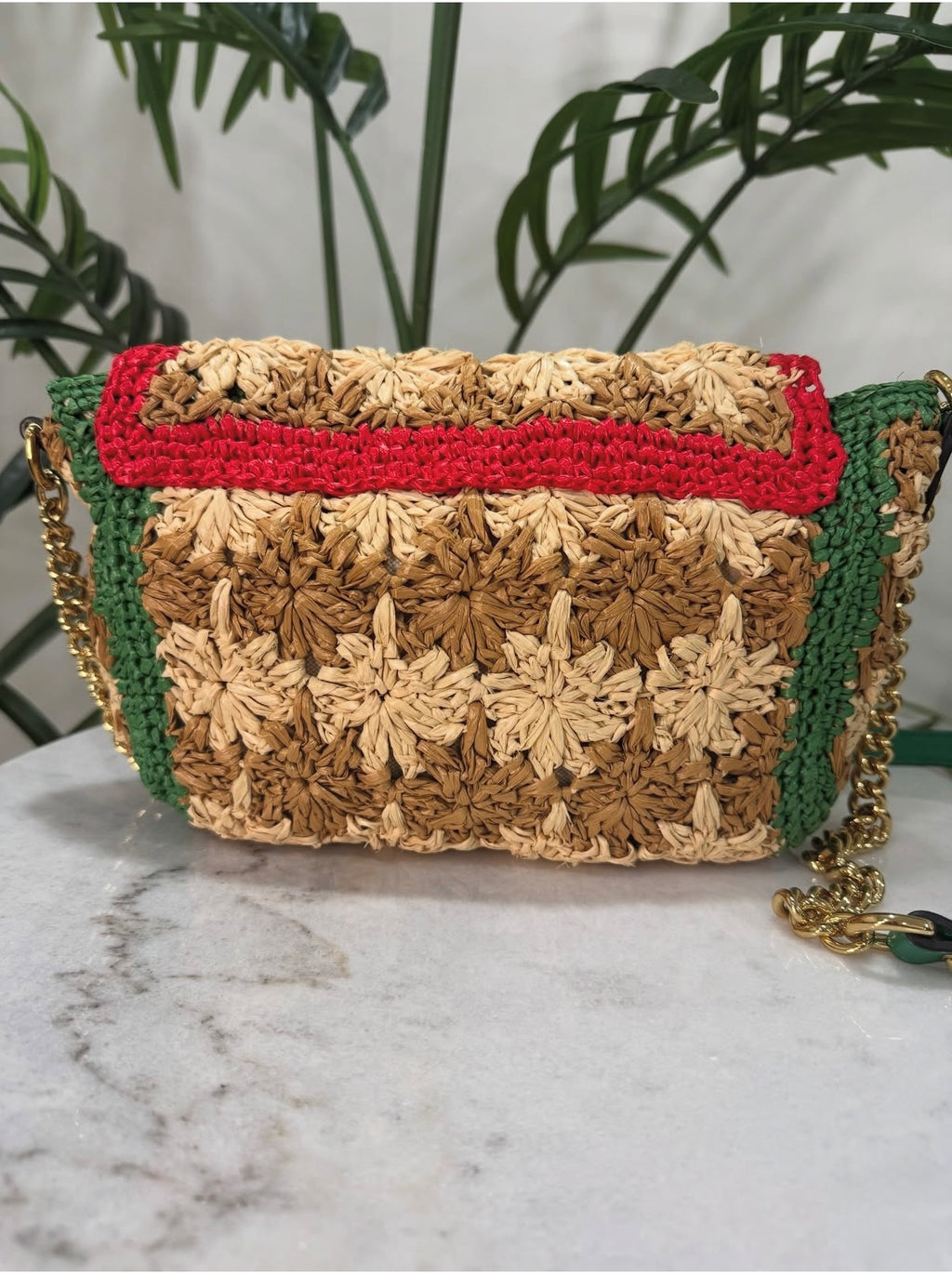 Gucci Marmont Small Bag Raffia Shoulder Bag/Crossbody