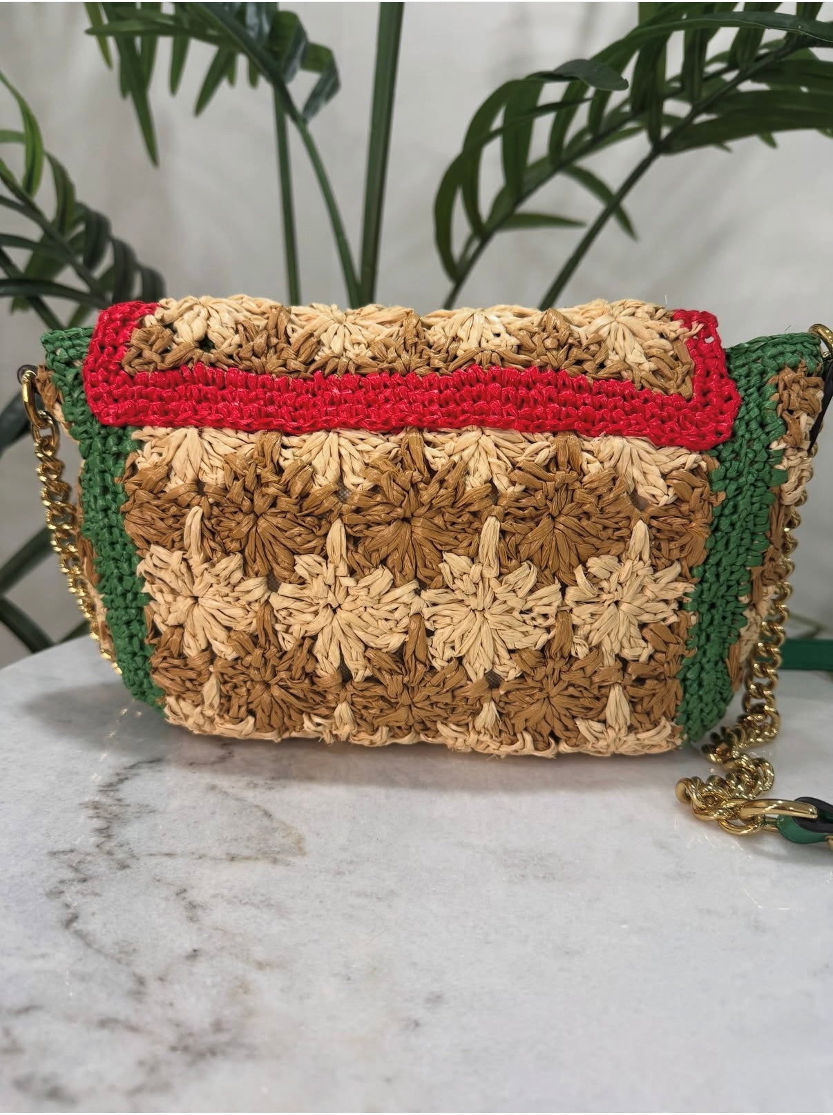 Gucci Marmont Small Bag Raffia Shoulder Bag/Crossbody