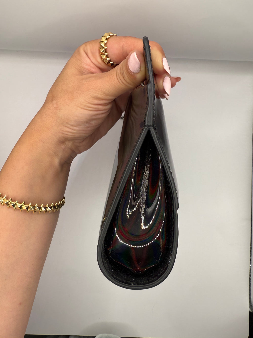 Christian Louboutin Loubitwist Patent leather small clutch