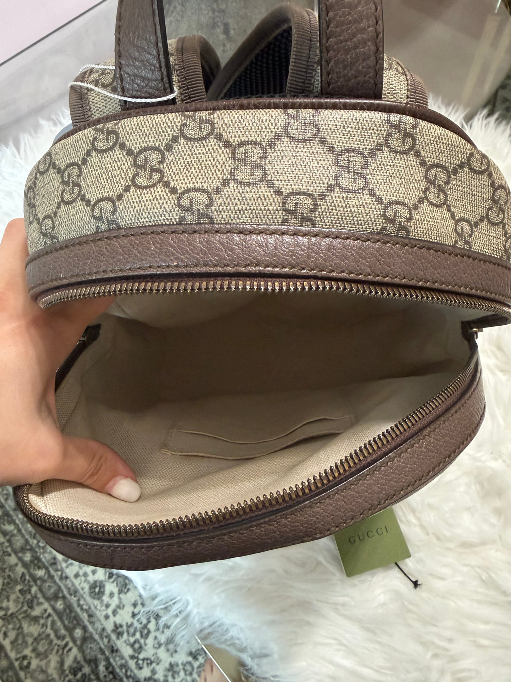 GUCCI OPHIDIA BACKPACK GG COATED CANVAS