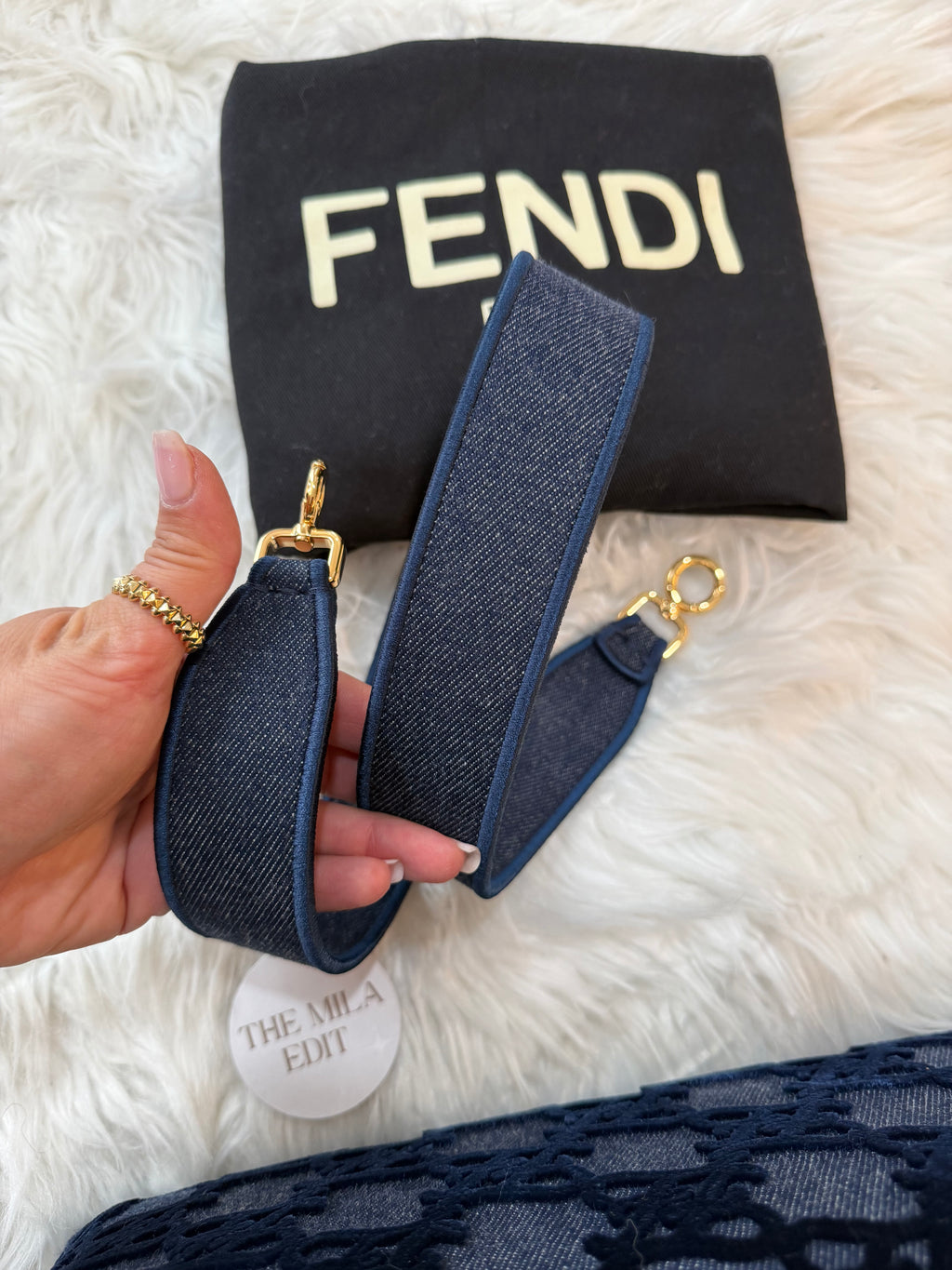 FENDI FIRST MEDIUM DENIM BAG