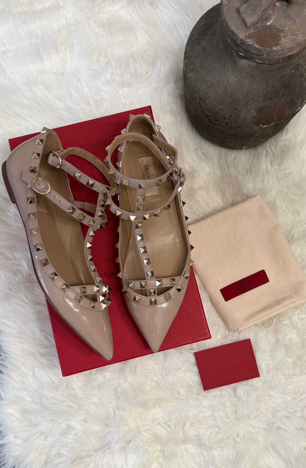 VALENTINO GARAVANI BALLERINA ROCKSTUD FLATS
