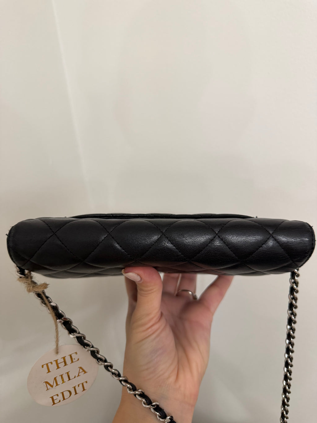 CHANEL LAMBSKIN WALLET ON CHAIN
