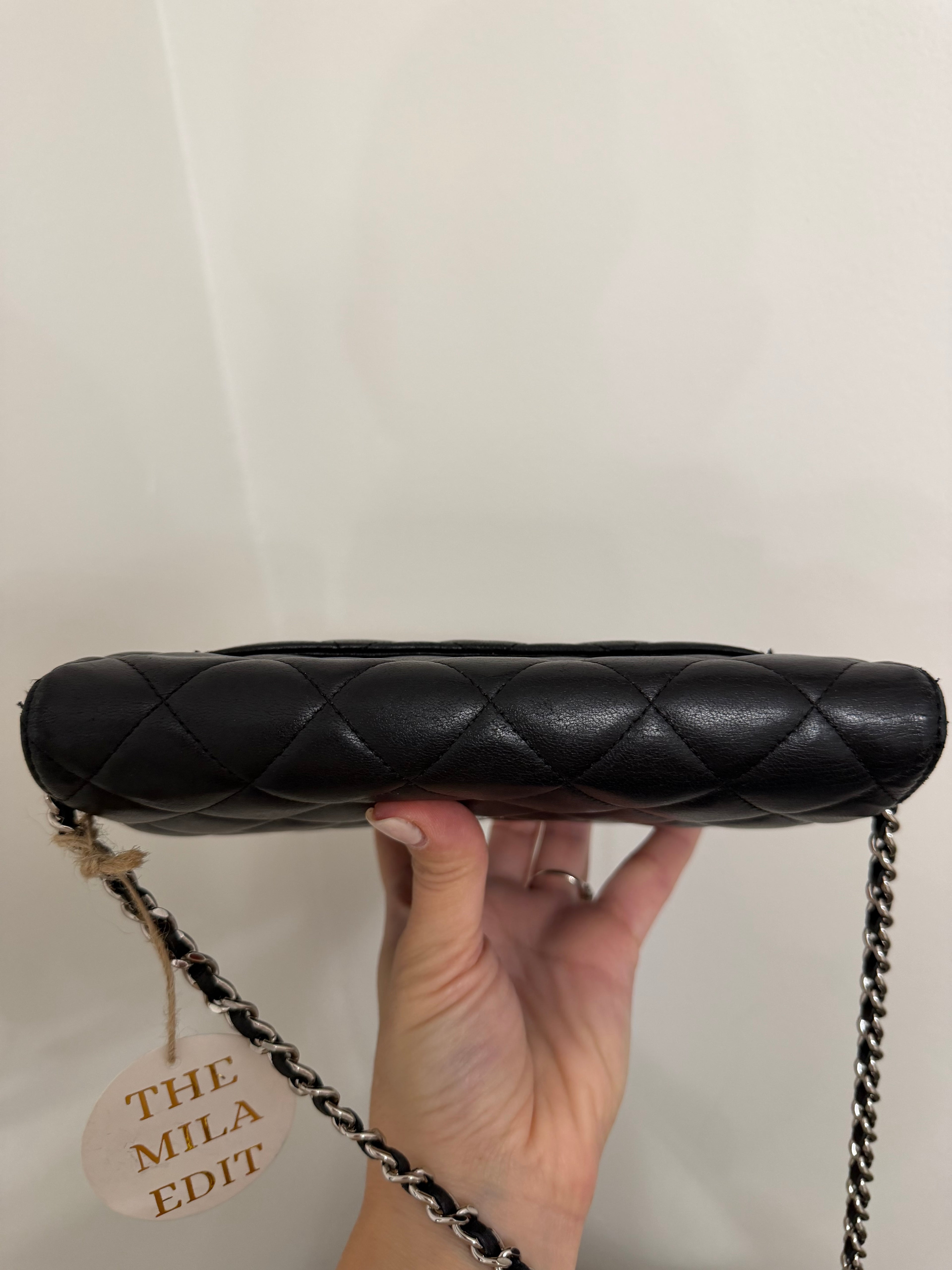 CHANEL LAMBSKIN WALLET ON CHAIN